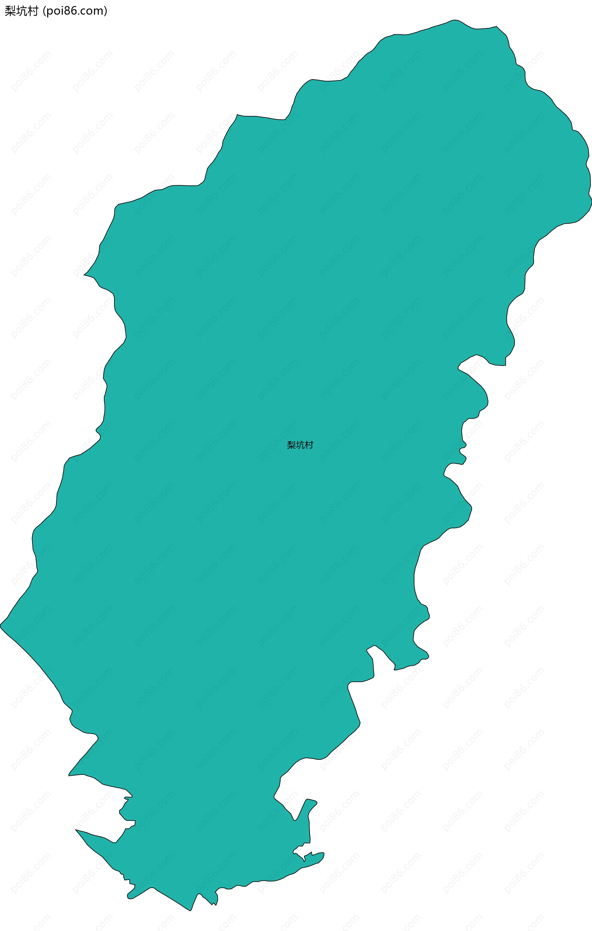 梨坑村边界地图