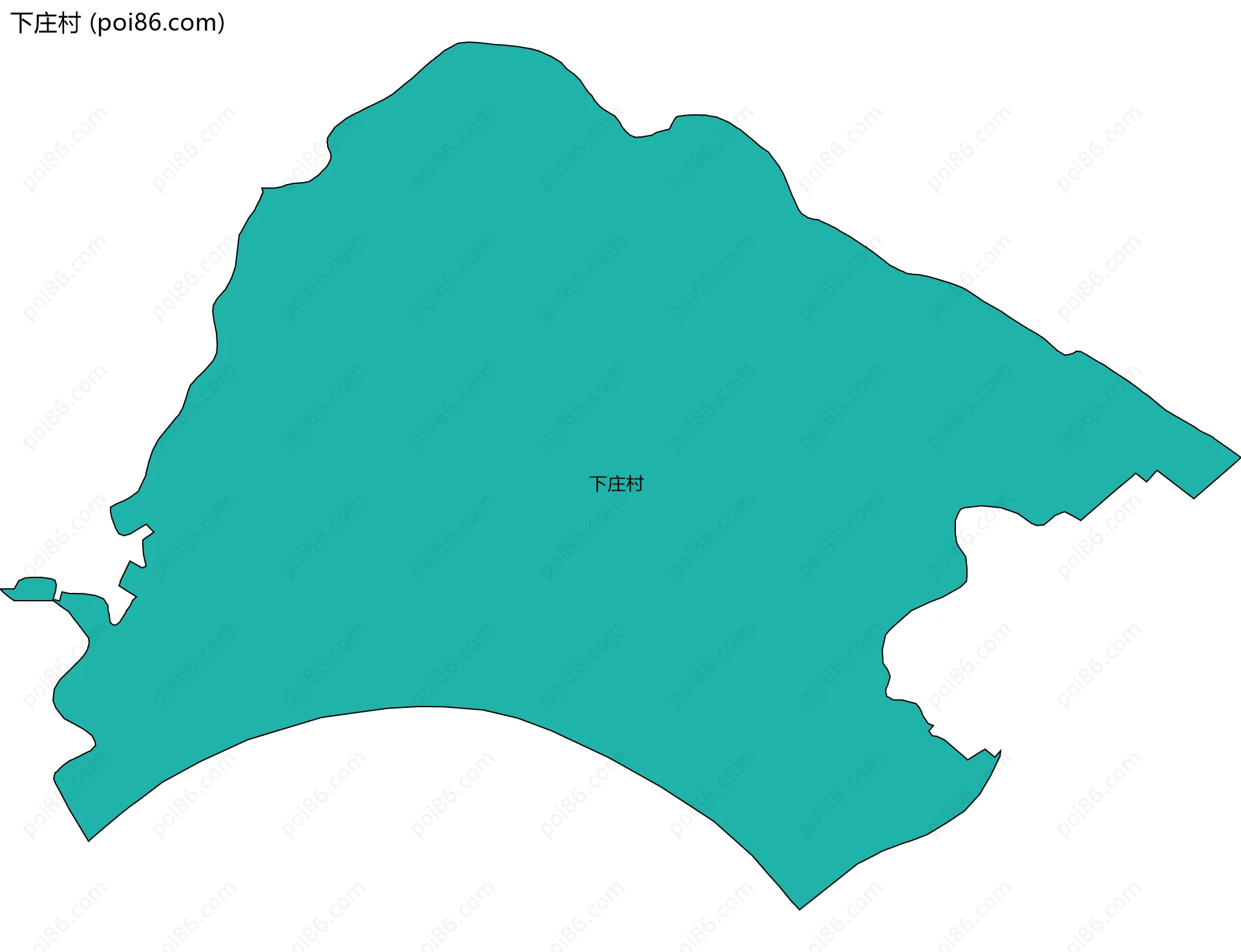 下庄村边界地图