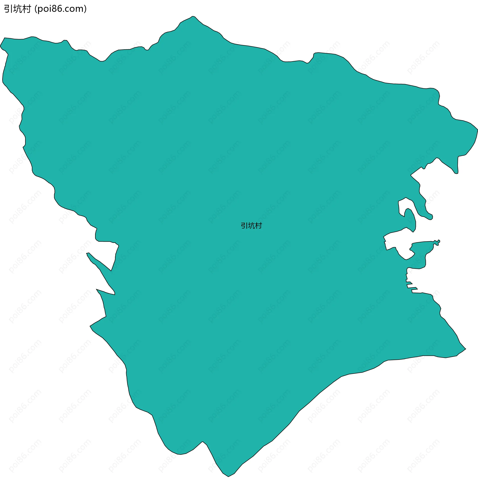 引坑村边界地图