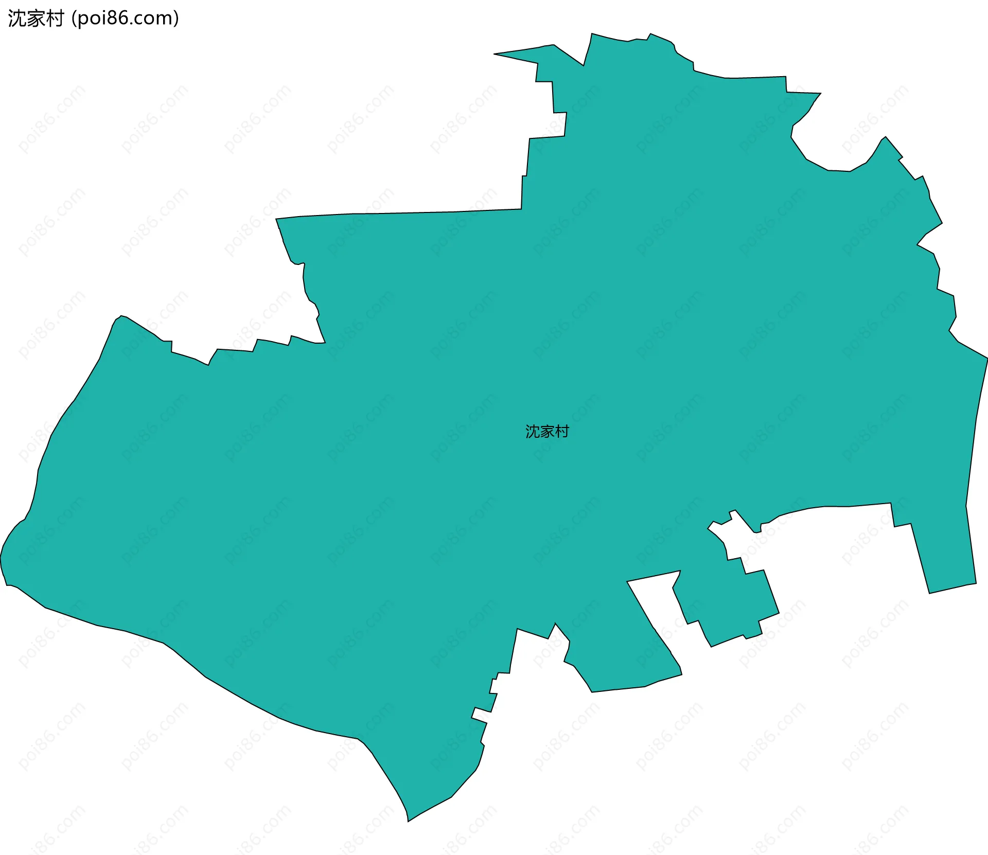 沈家村边界地图