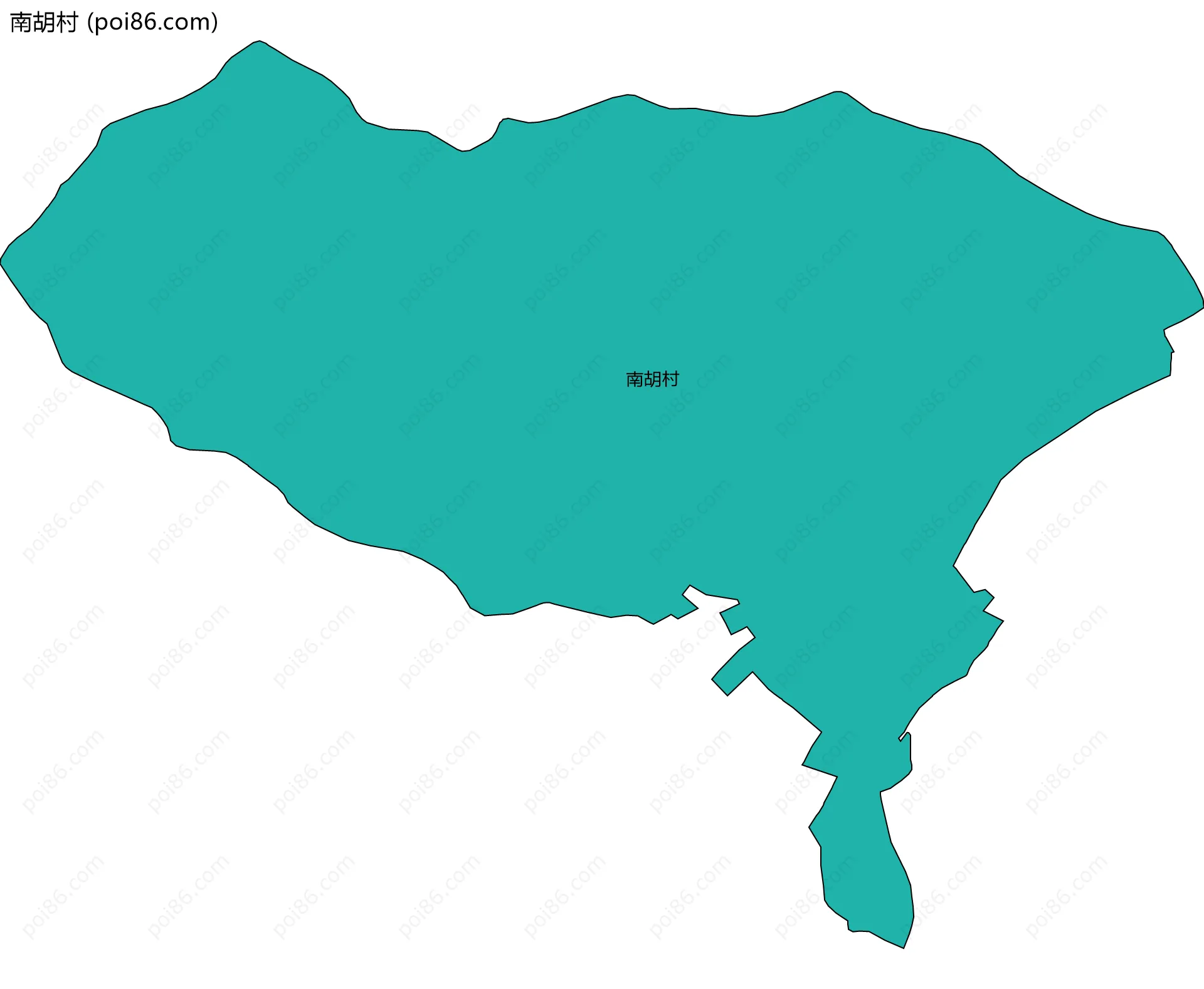 南胡村边界地图