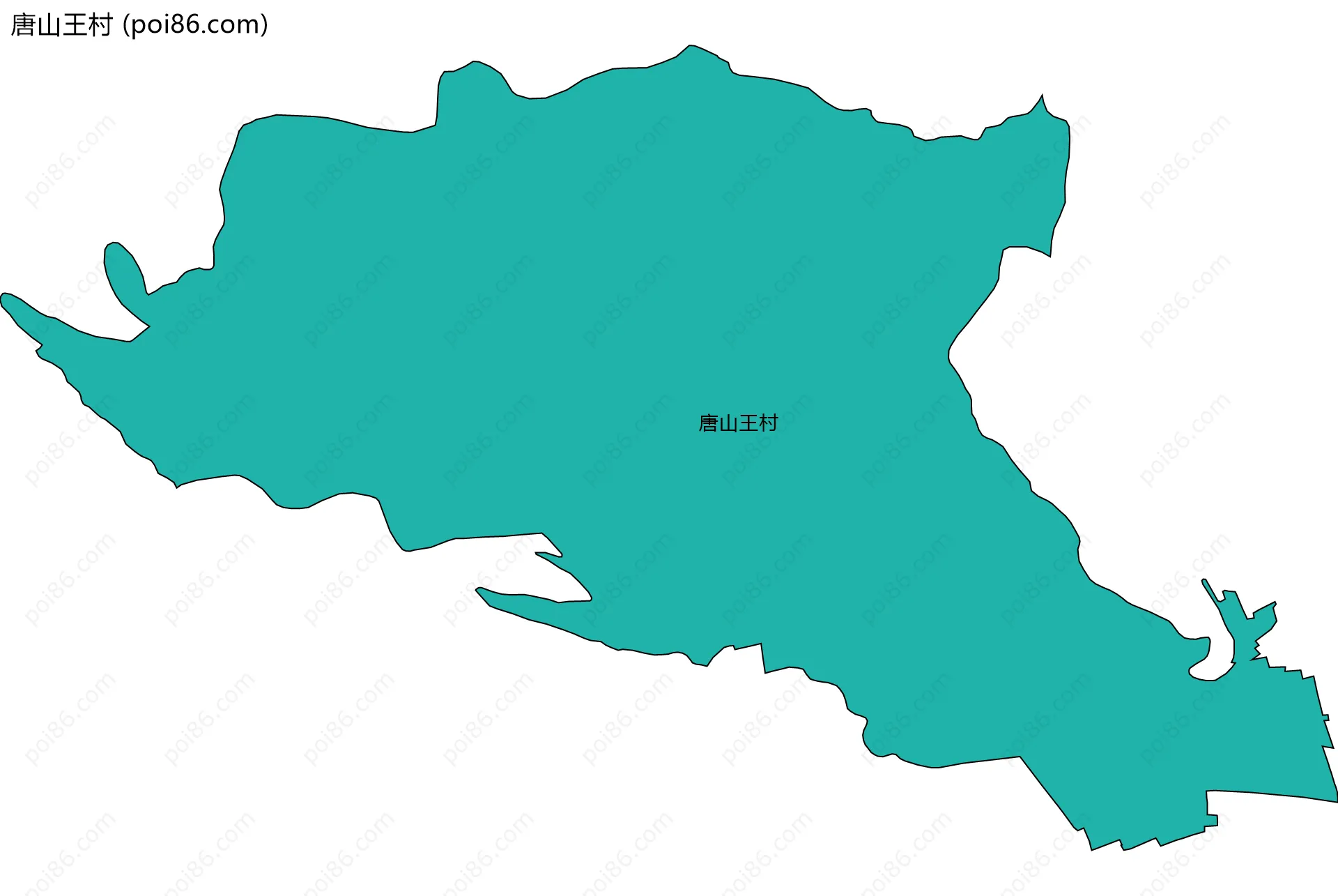 唐山王村边界地图