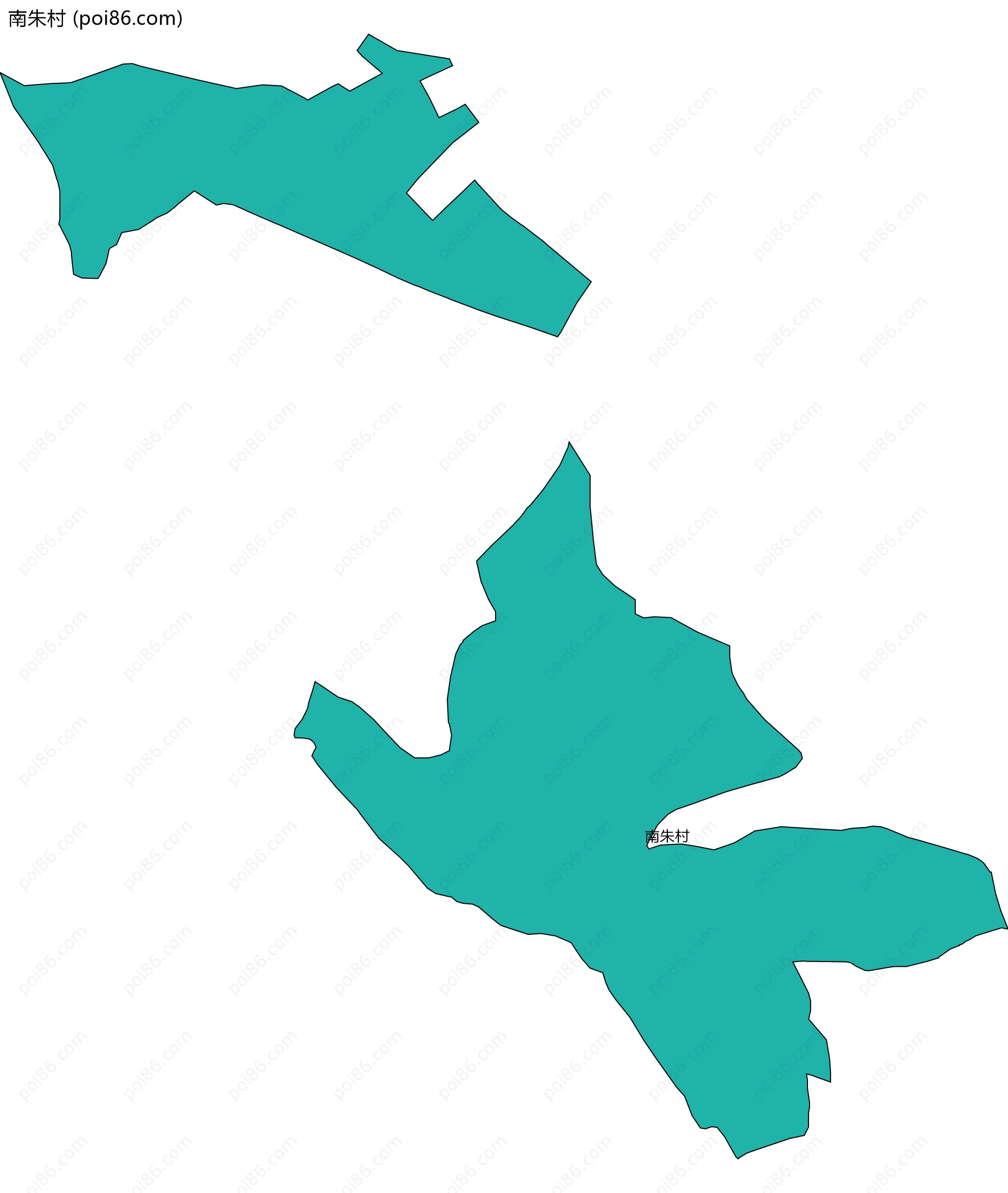 南朱村边界地图