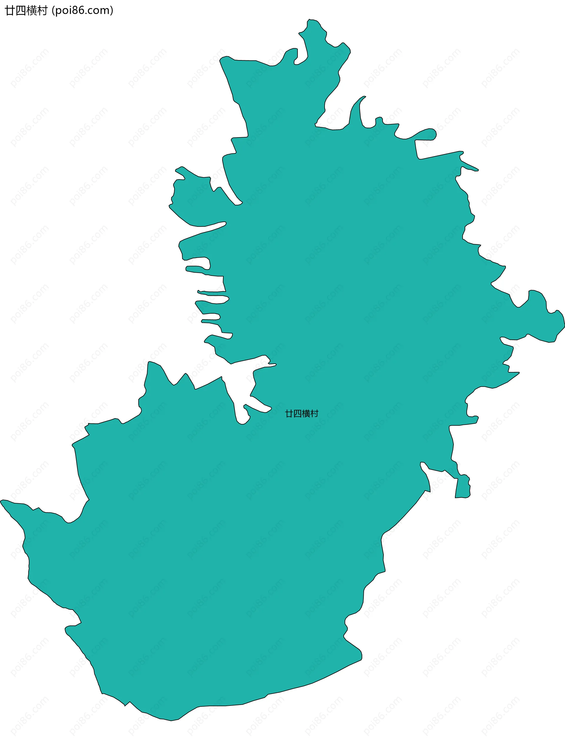 廿四横村边界地图