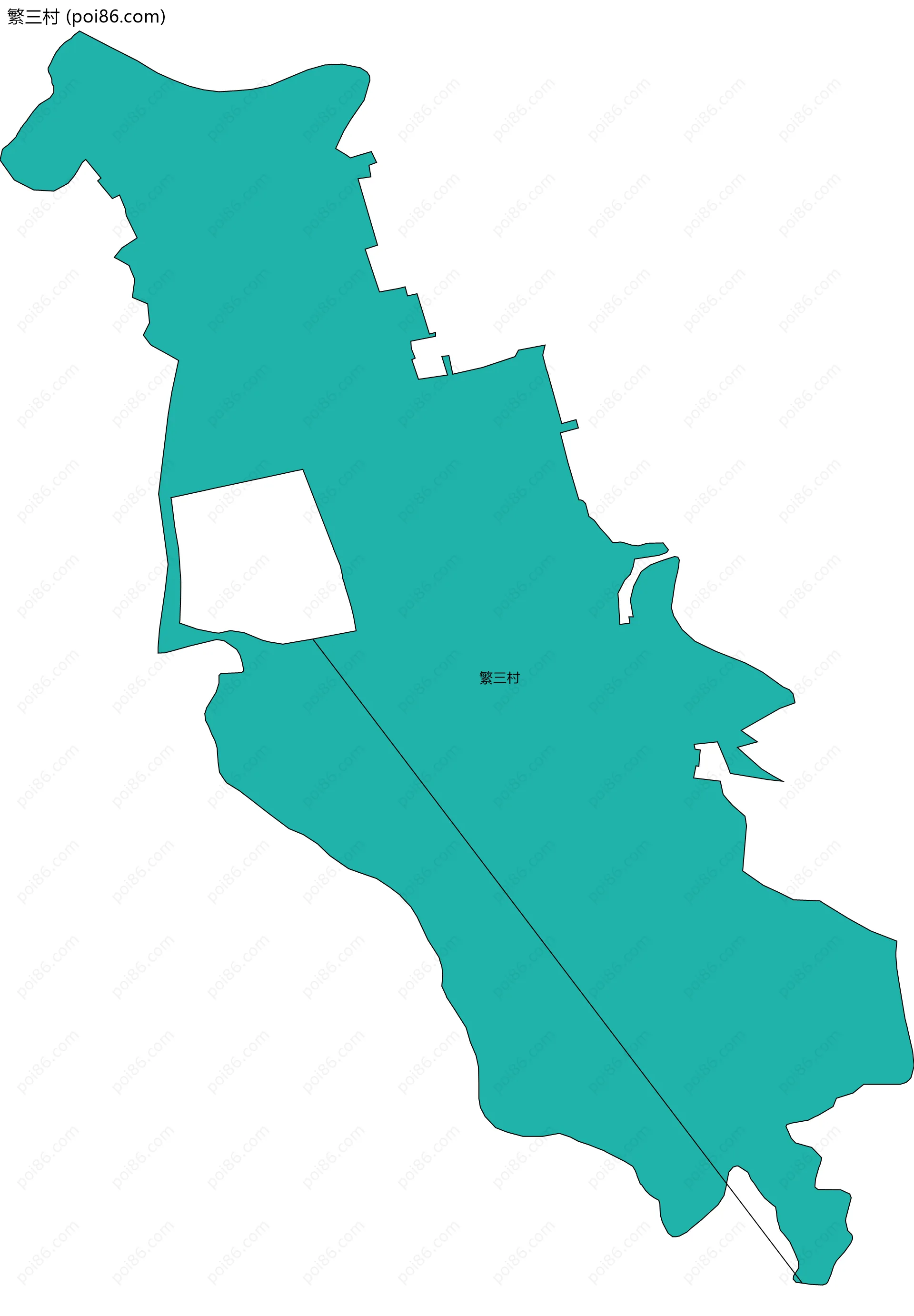繁三村边界地图