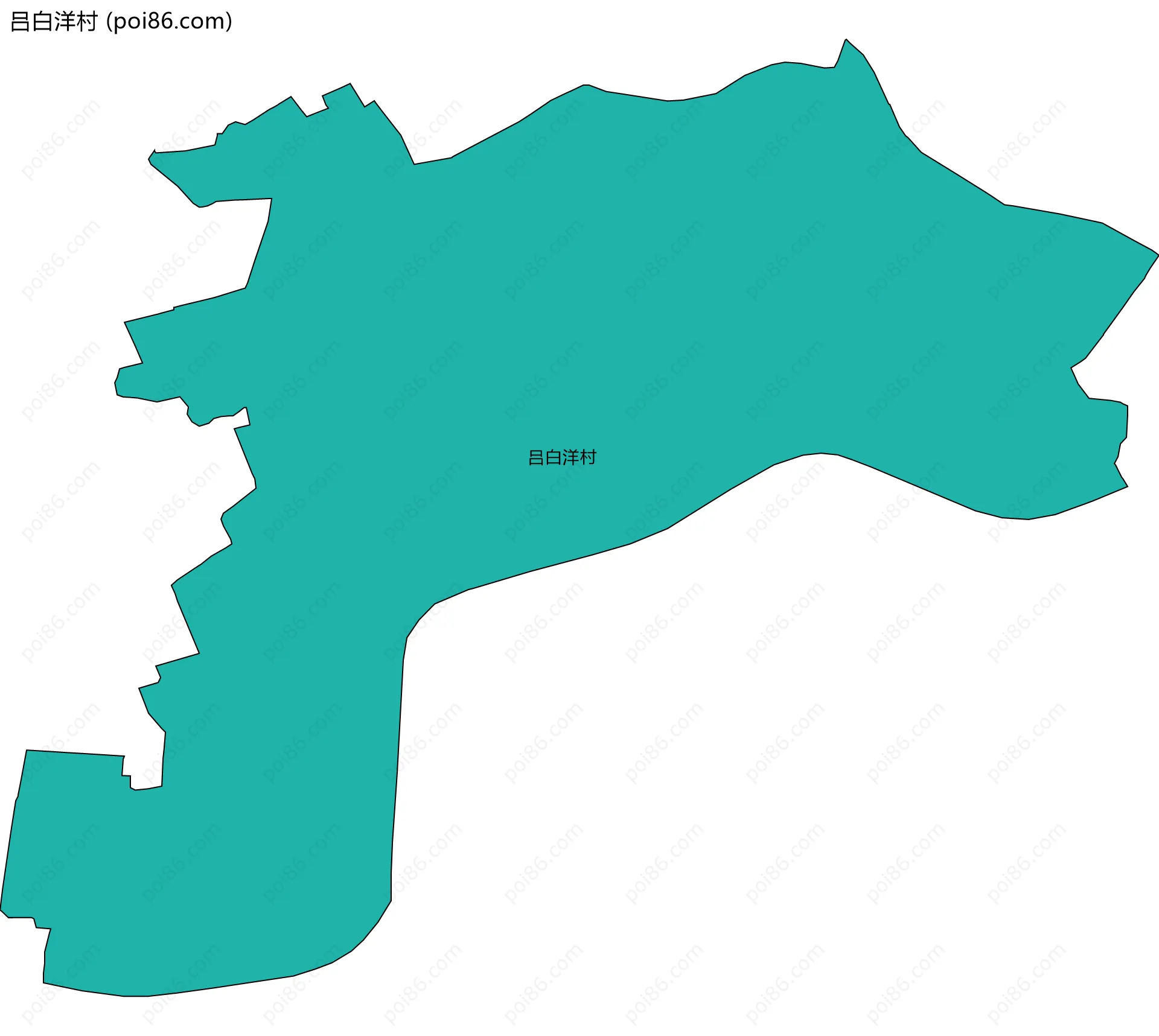 吕白洋村边界地图