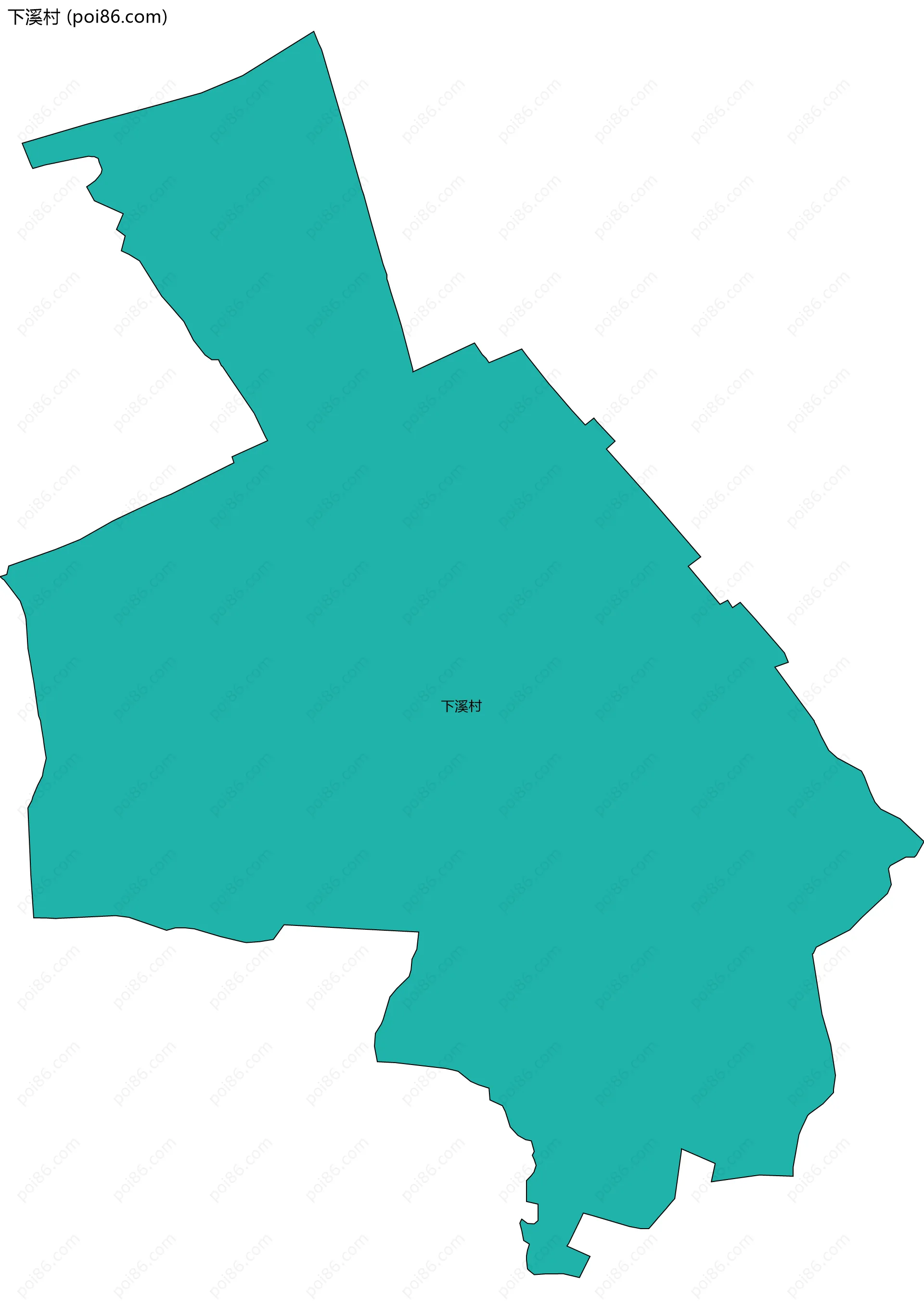 下溪村边界地图