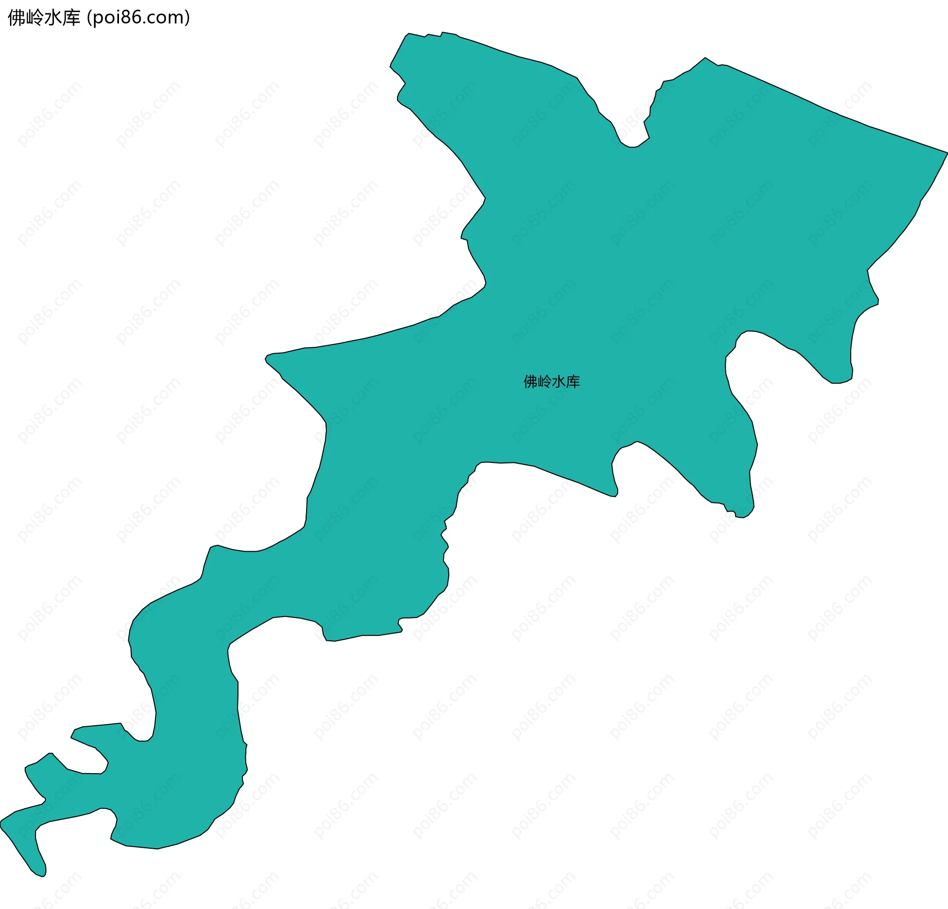 佛岭水库边界地图