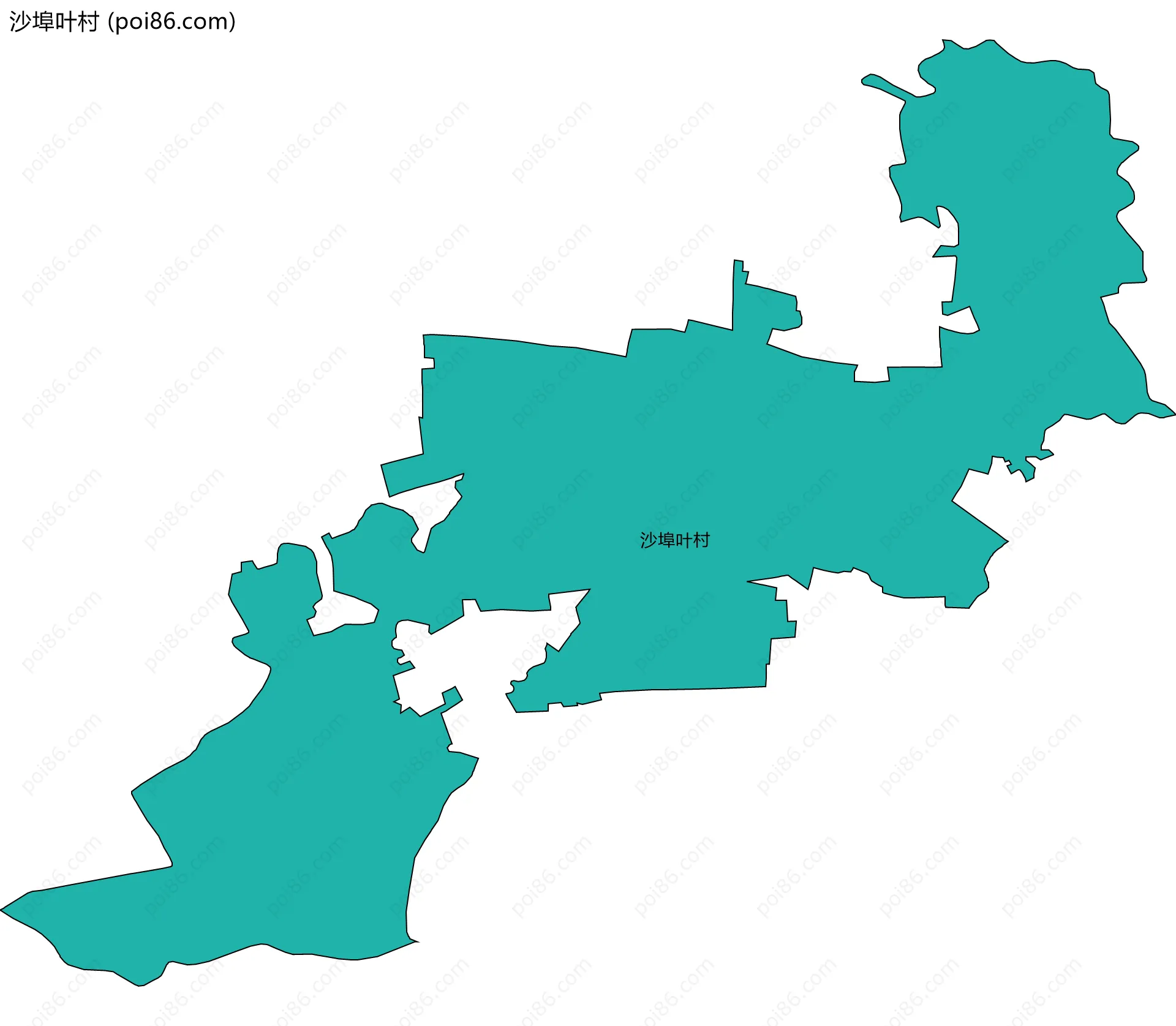 沙埠叶村边界地图