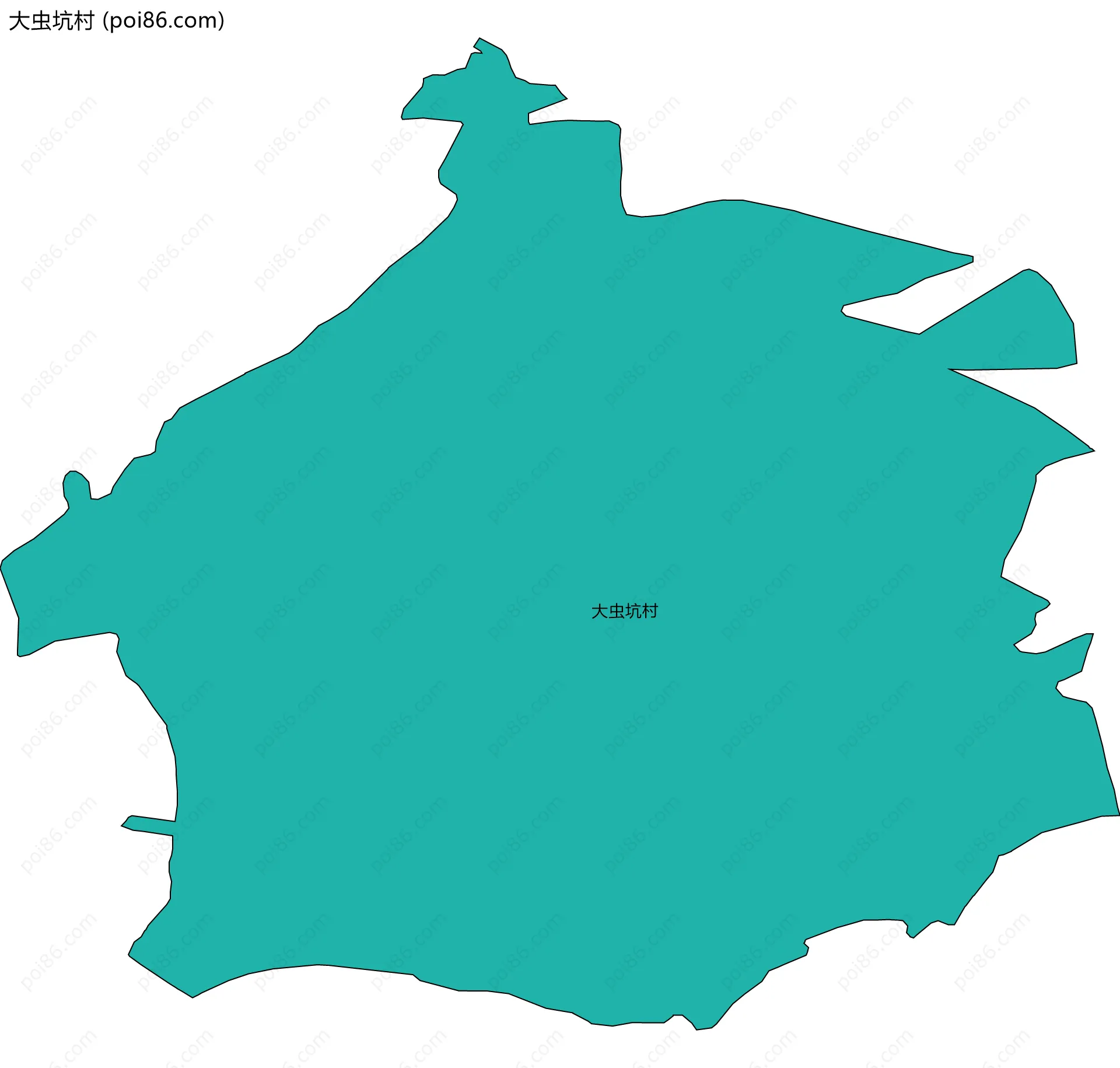 大虫坑村边界地图