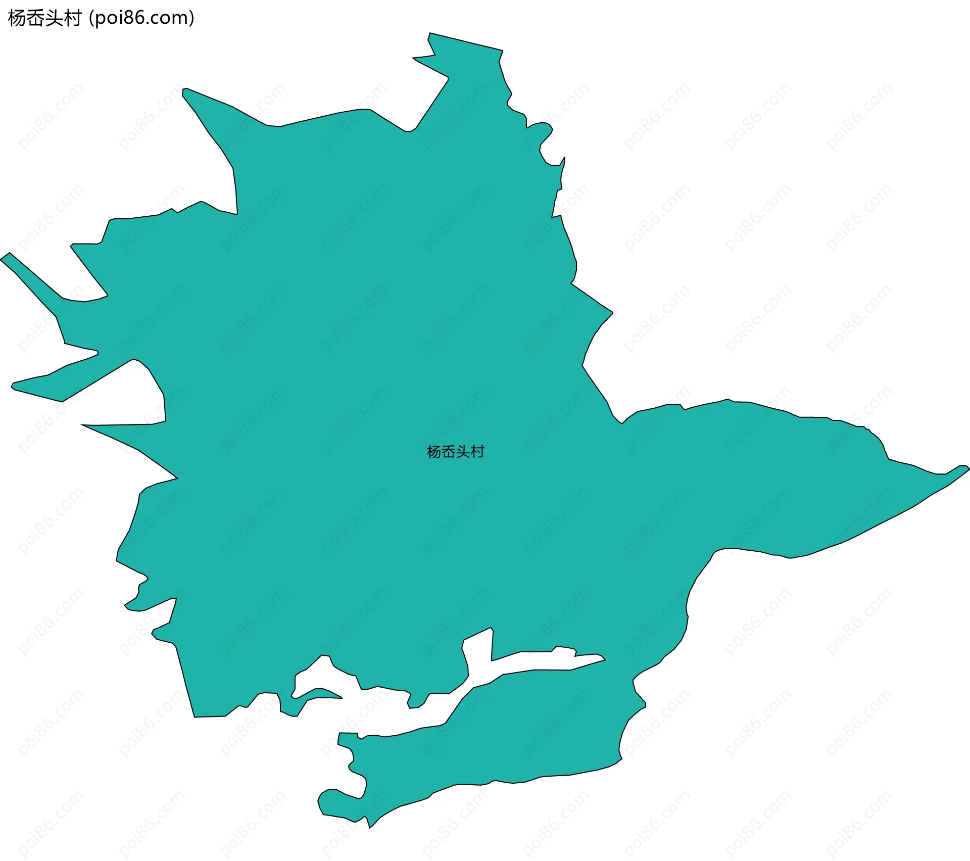 杨岙头村边界地图