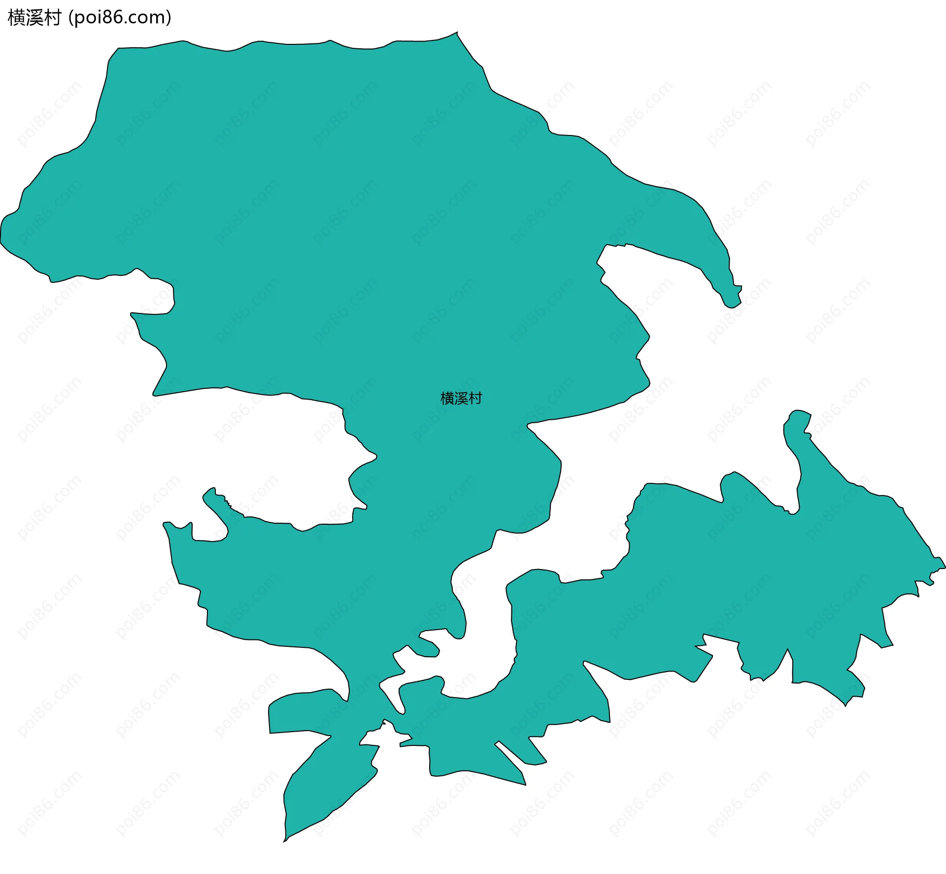 横溪村边界地图