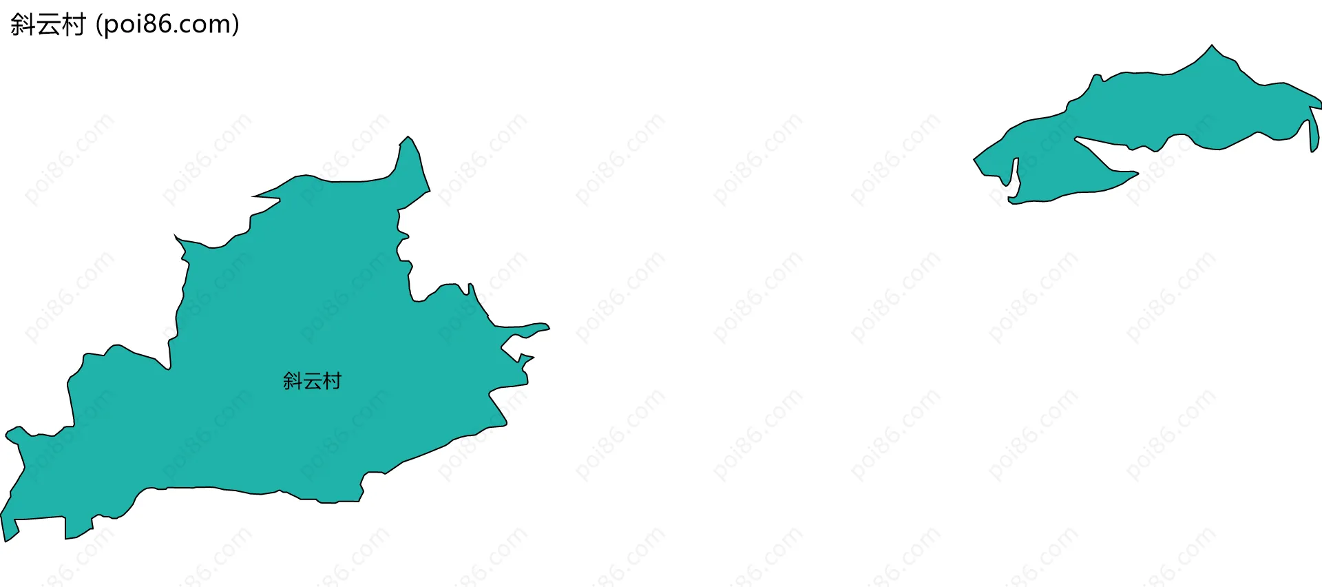 斜云村边界地图