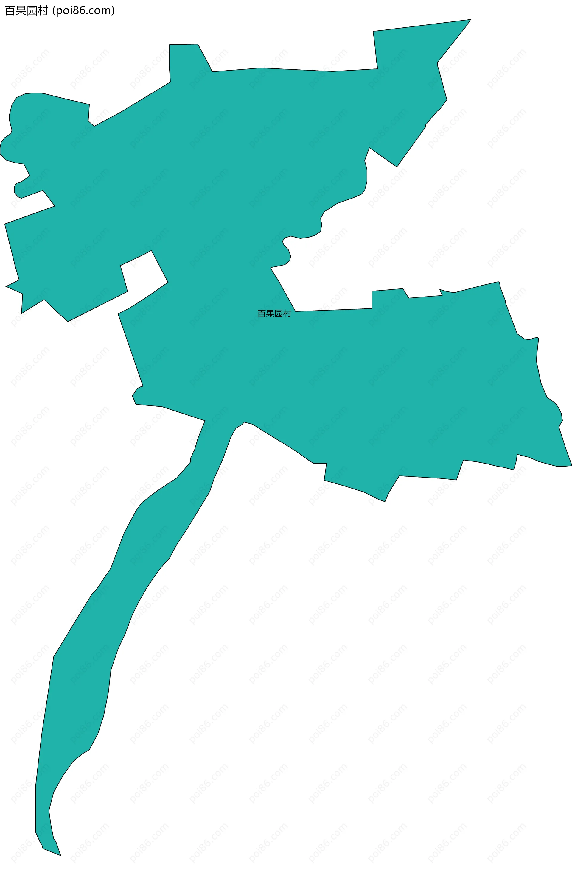 百果园村边界地图