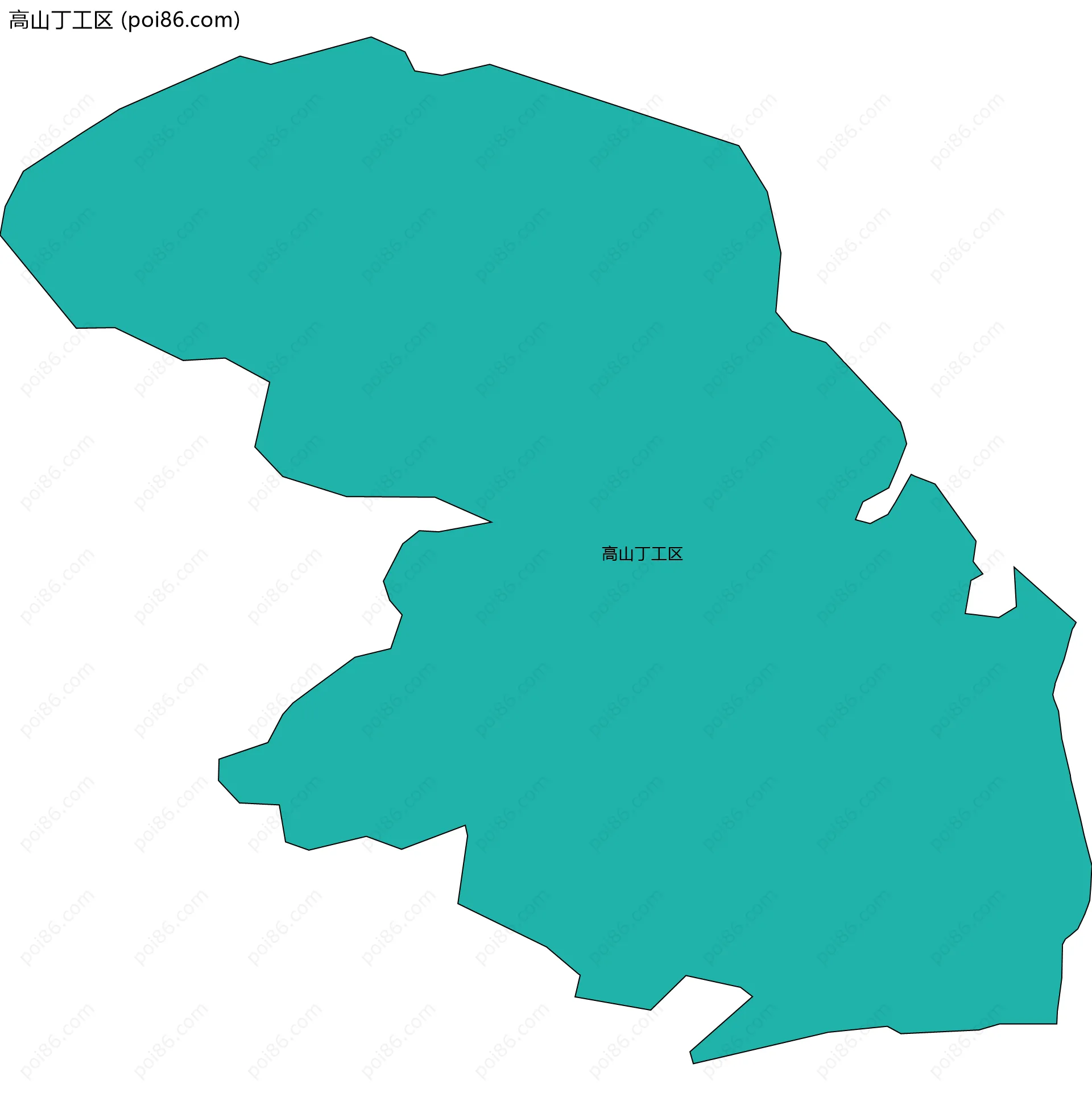 高山丁工区边界地图