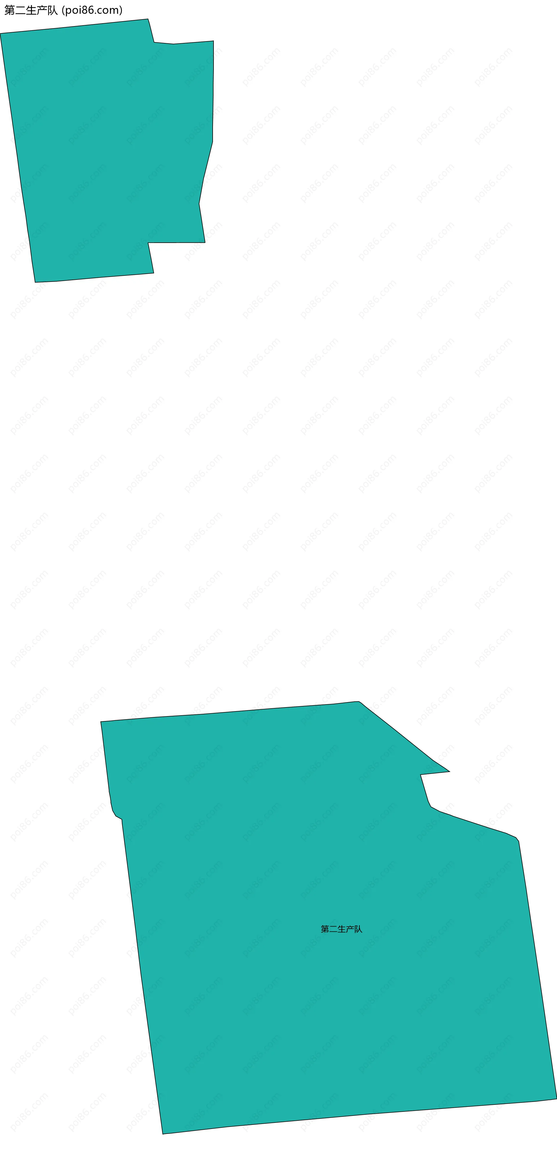 第二生产队边界地图