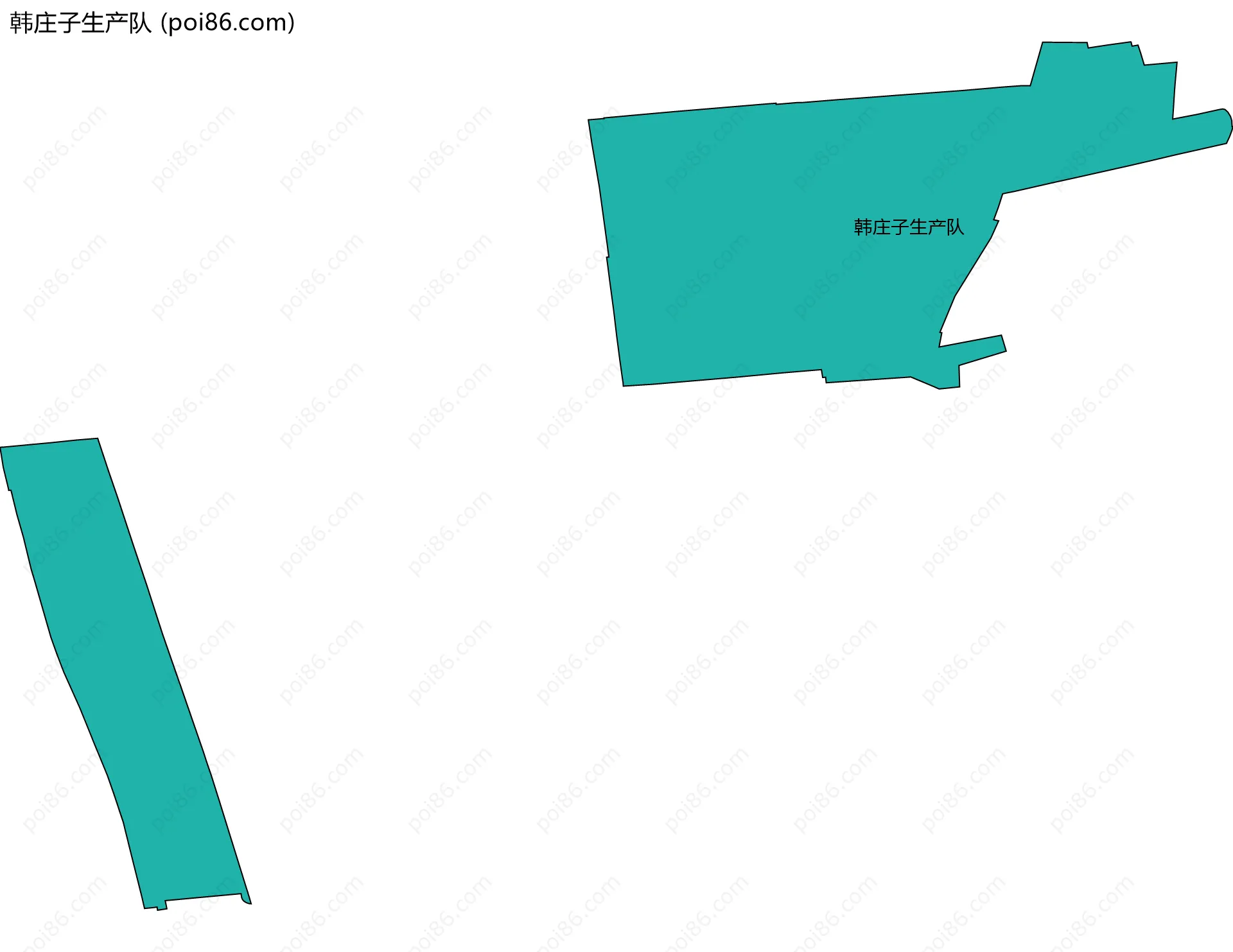 韩庄子生产队边界地图