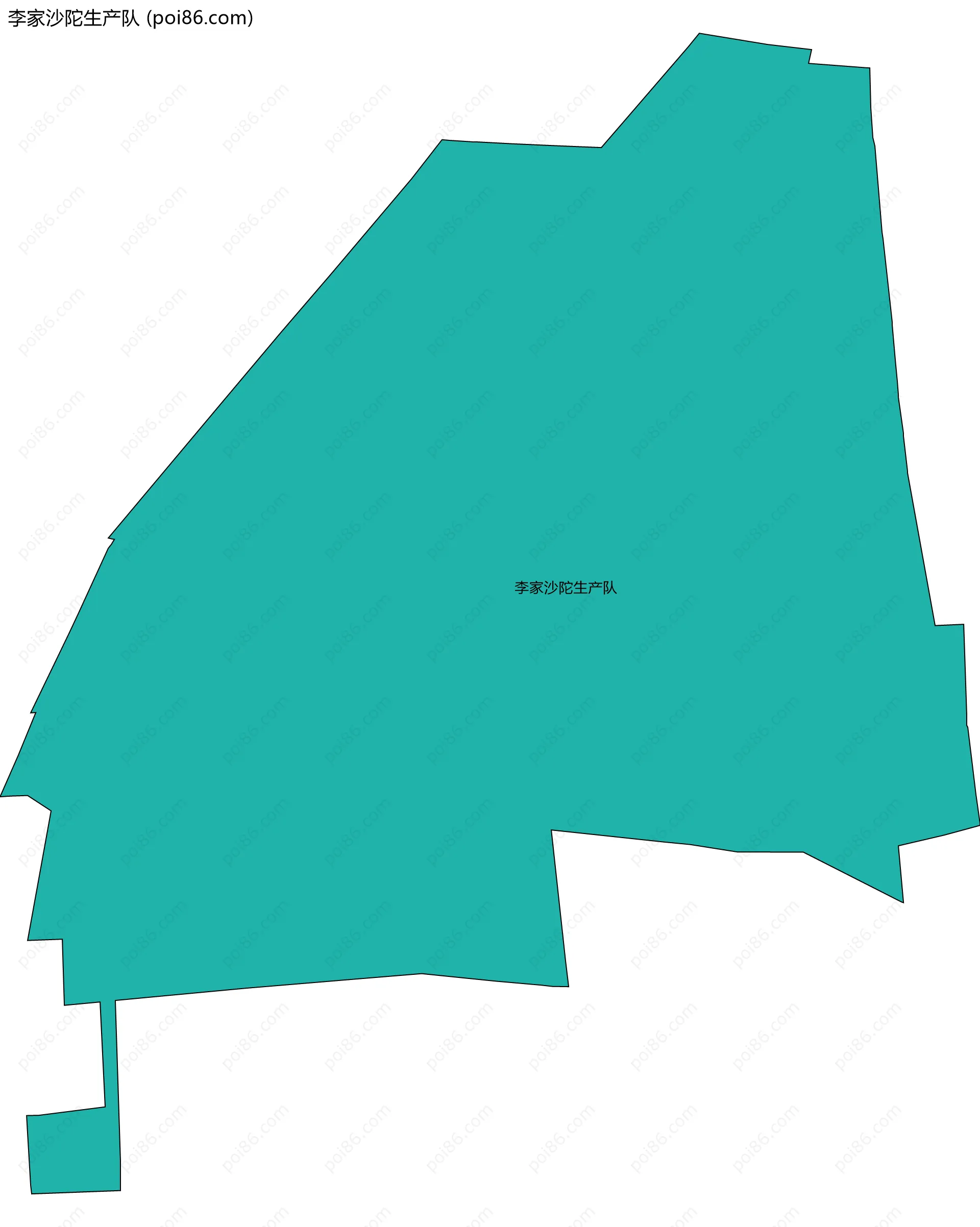 李家沙陀生产队边界地图