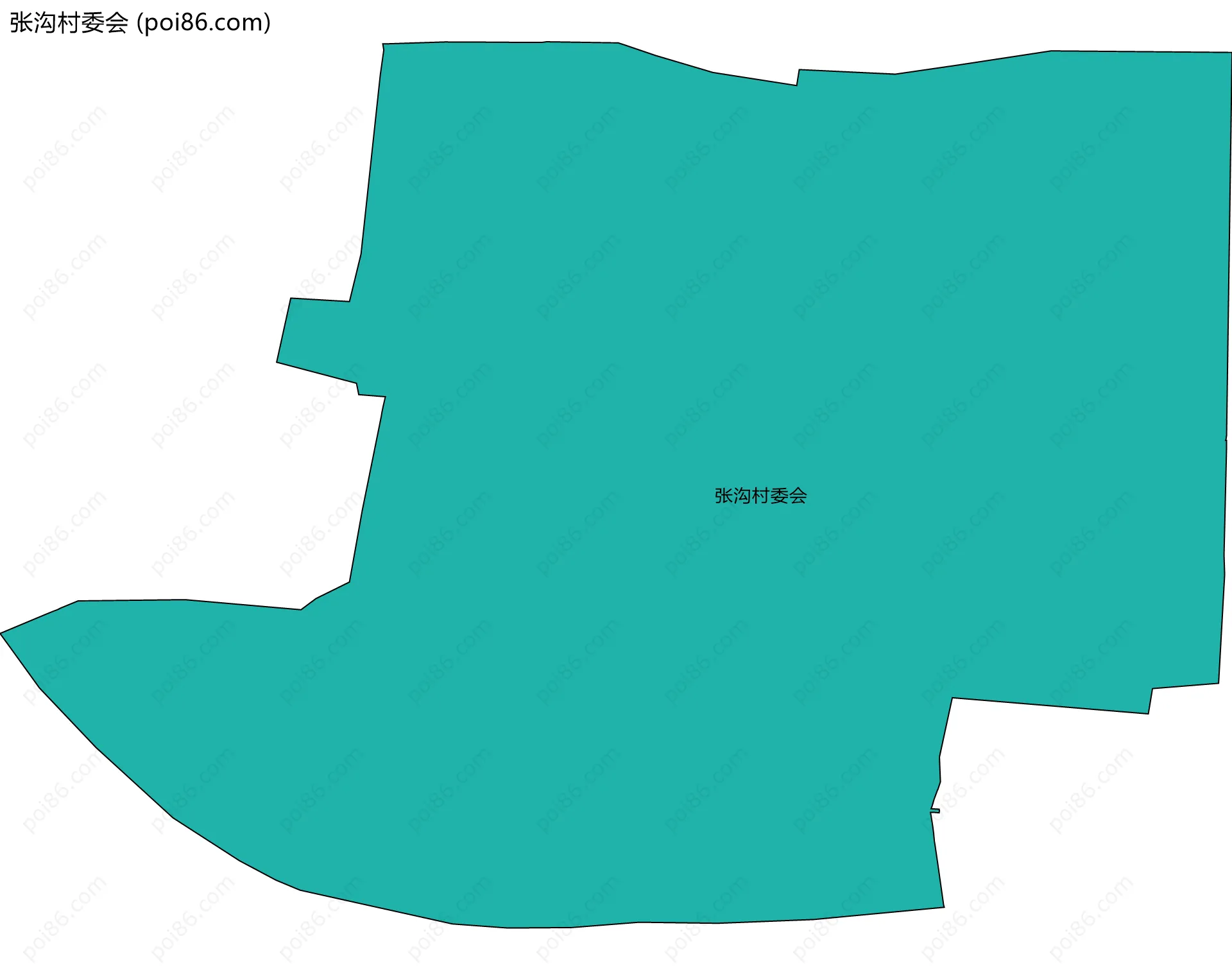 张沟村委会边界地图