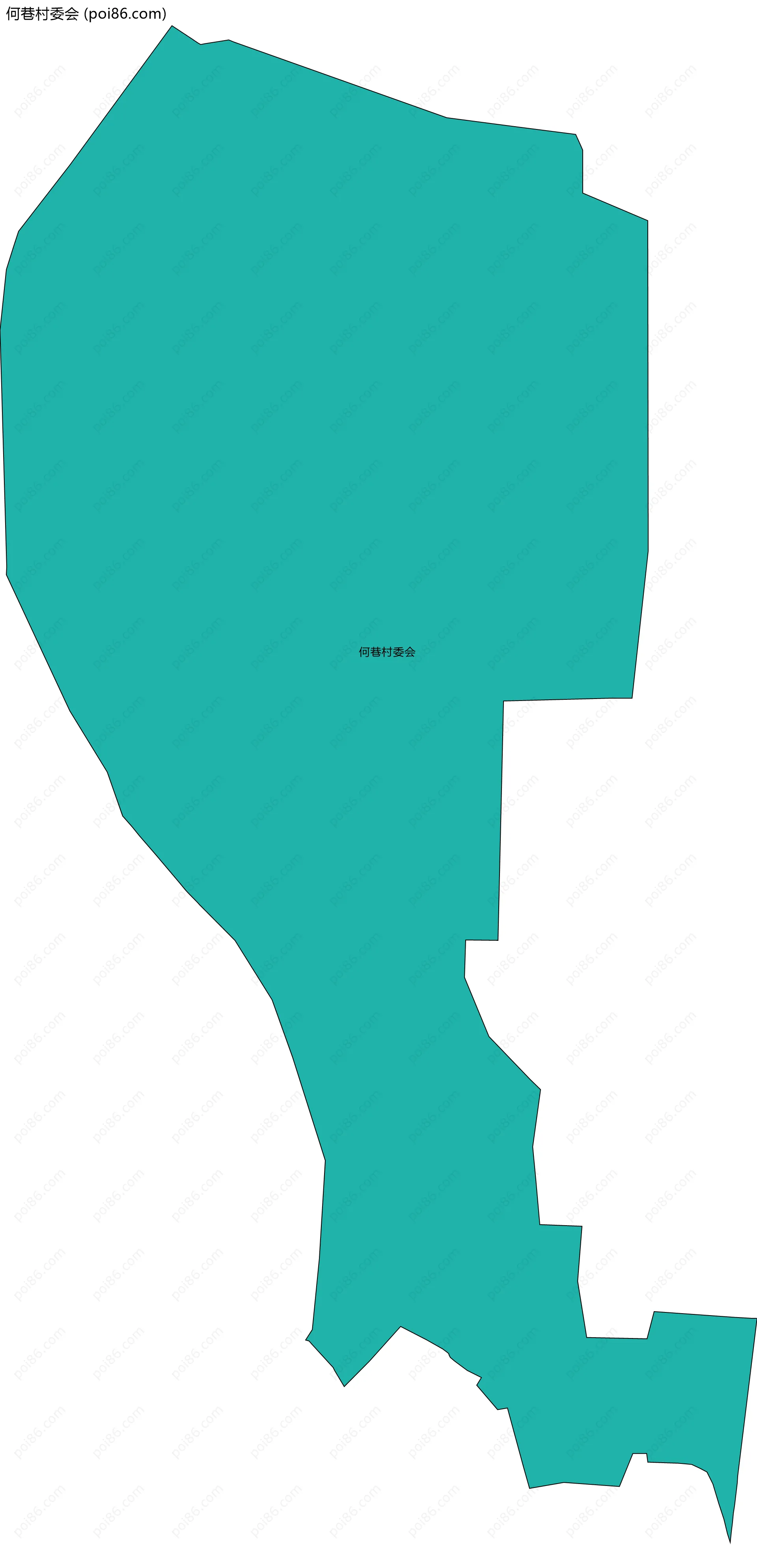 何巷村委会边界地图