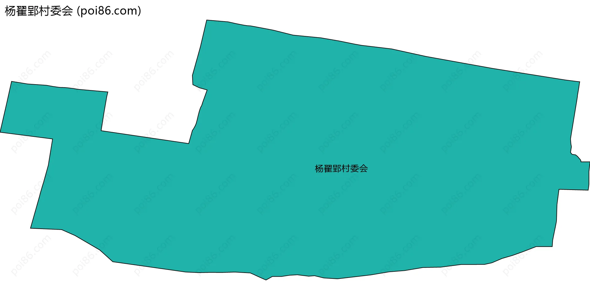 杨翟郢村委会边界地图