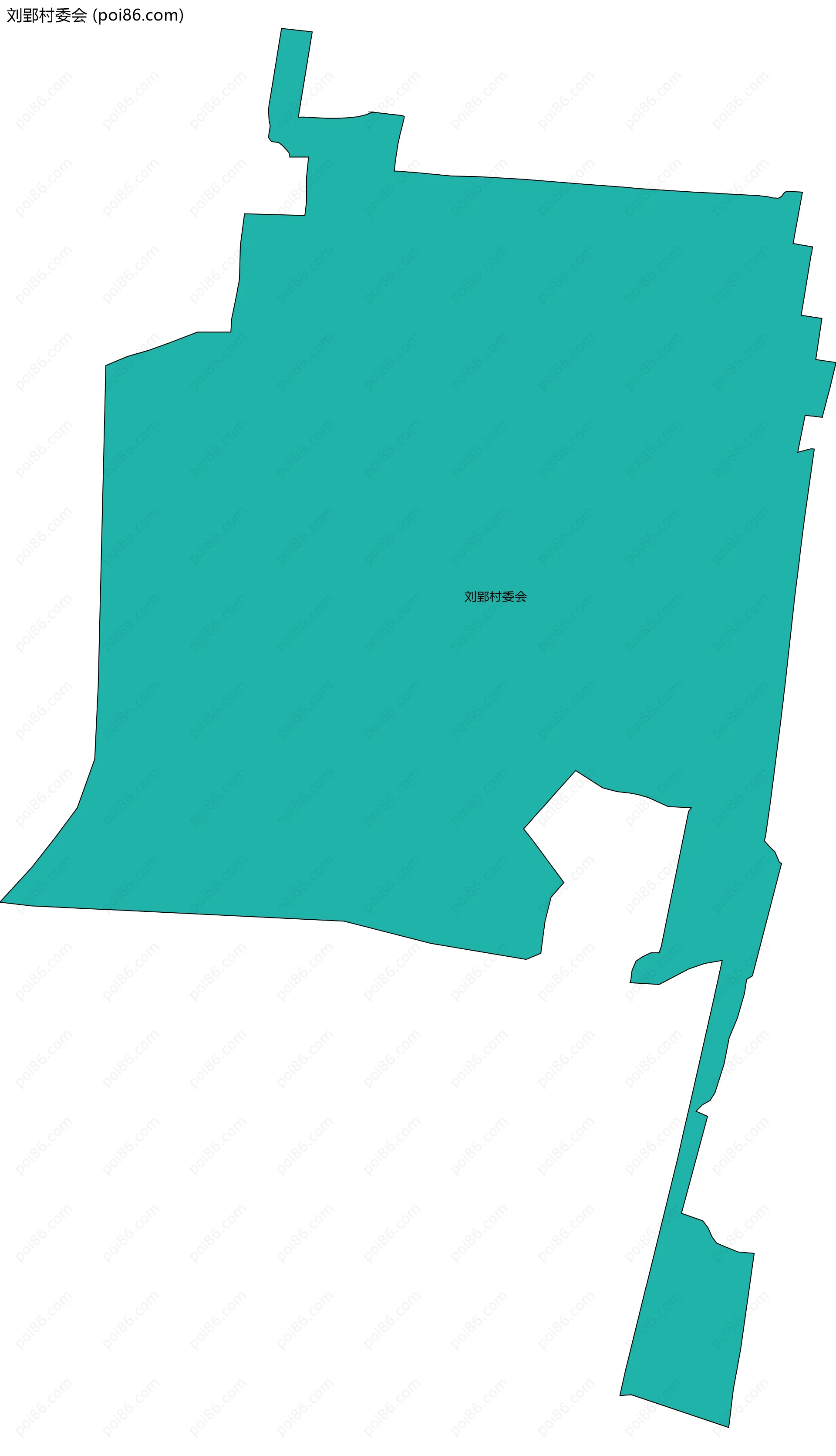 刘郢村委会边界地图