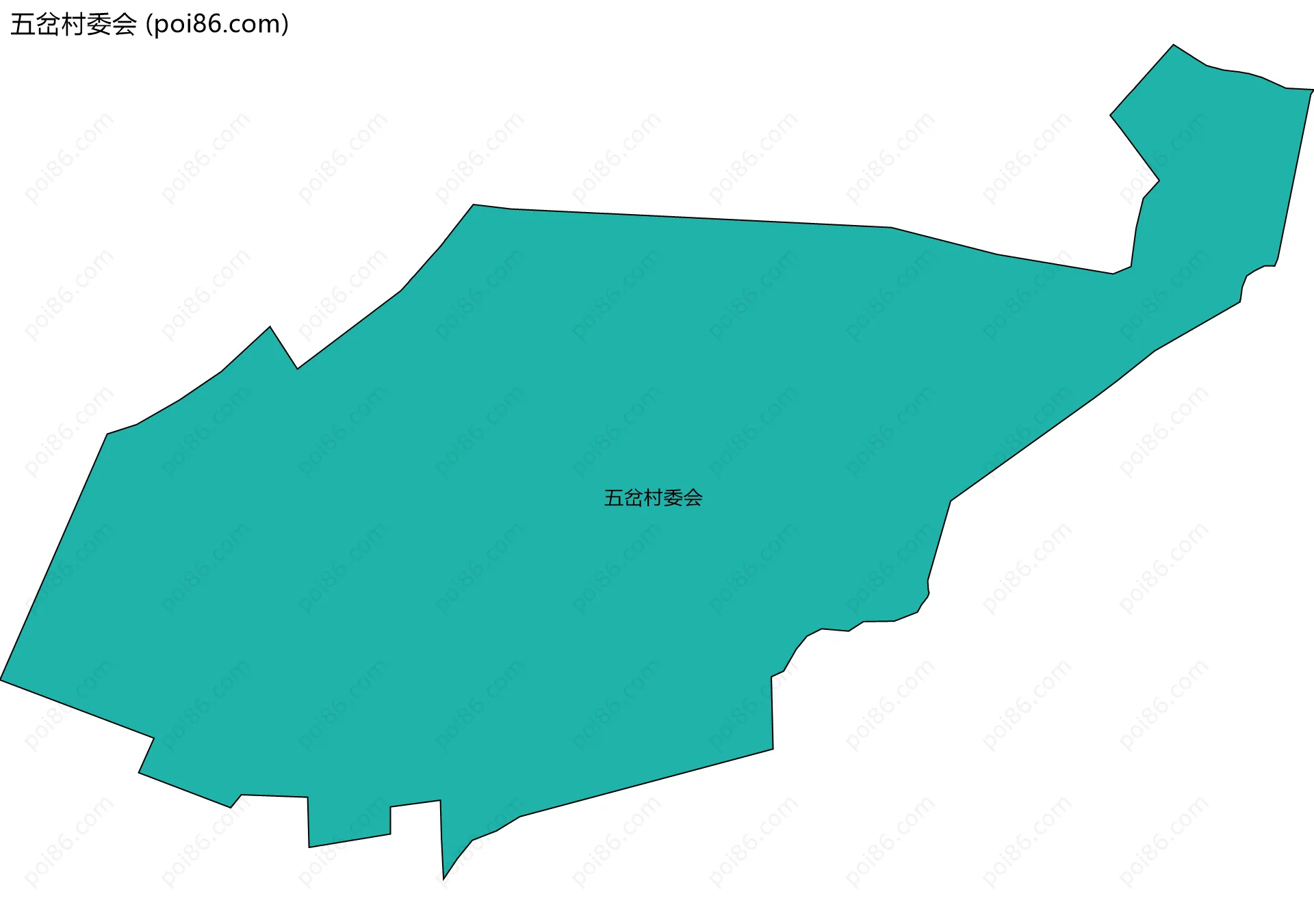 五岔村委会边界地图