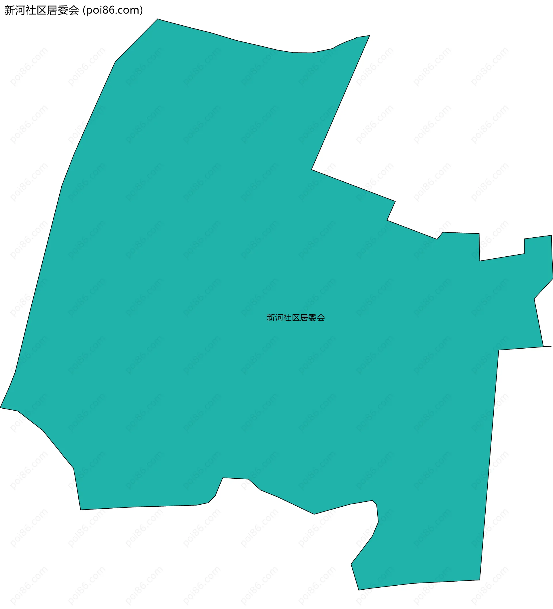 新河社区居委会边界地图