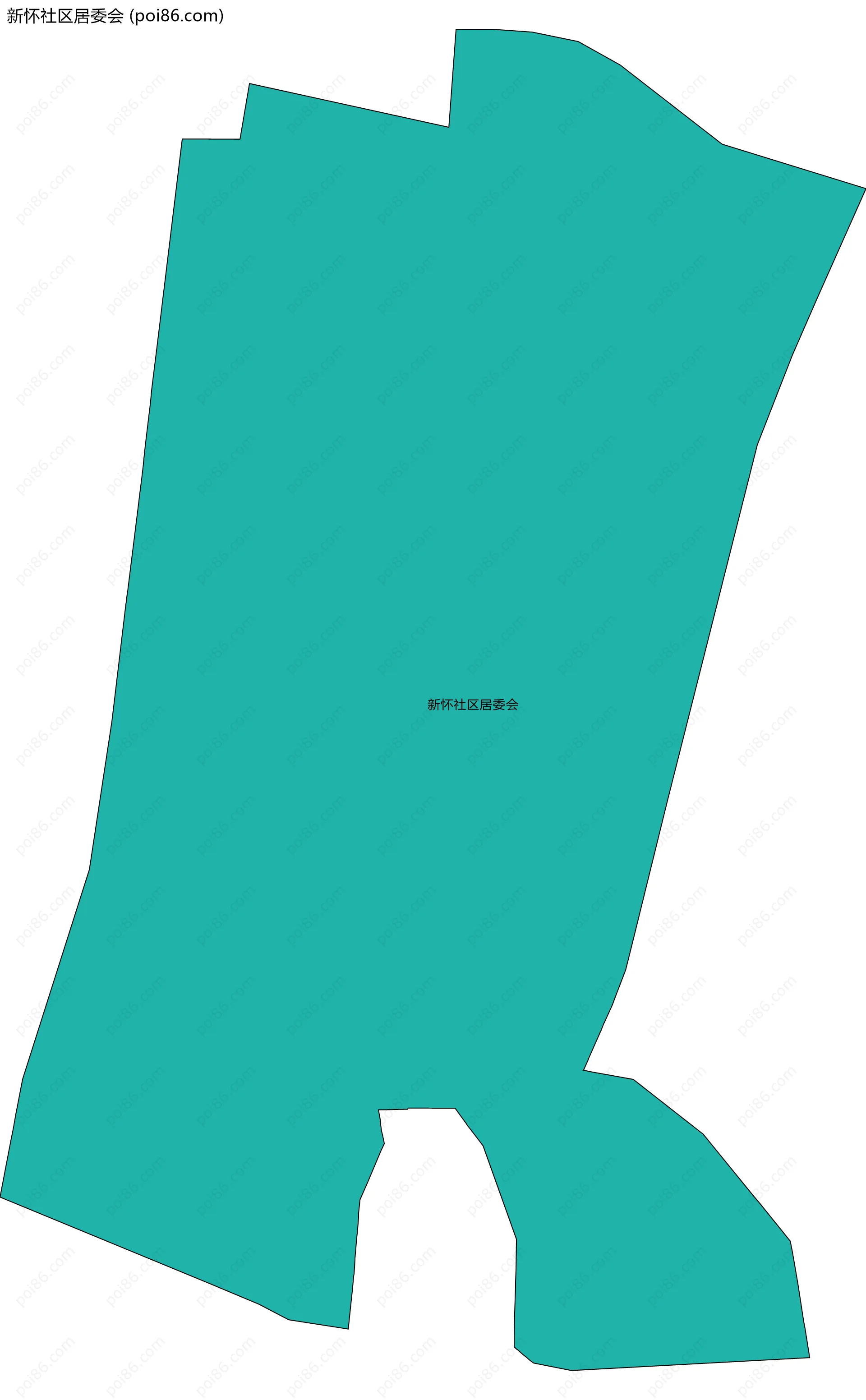 新怀社区居委会边界地图