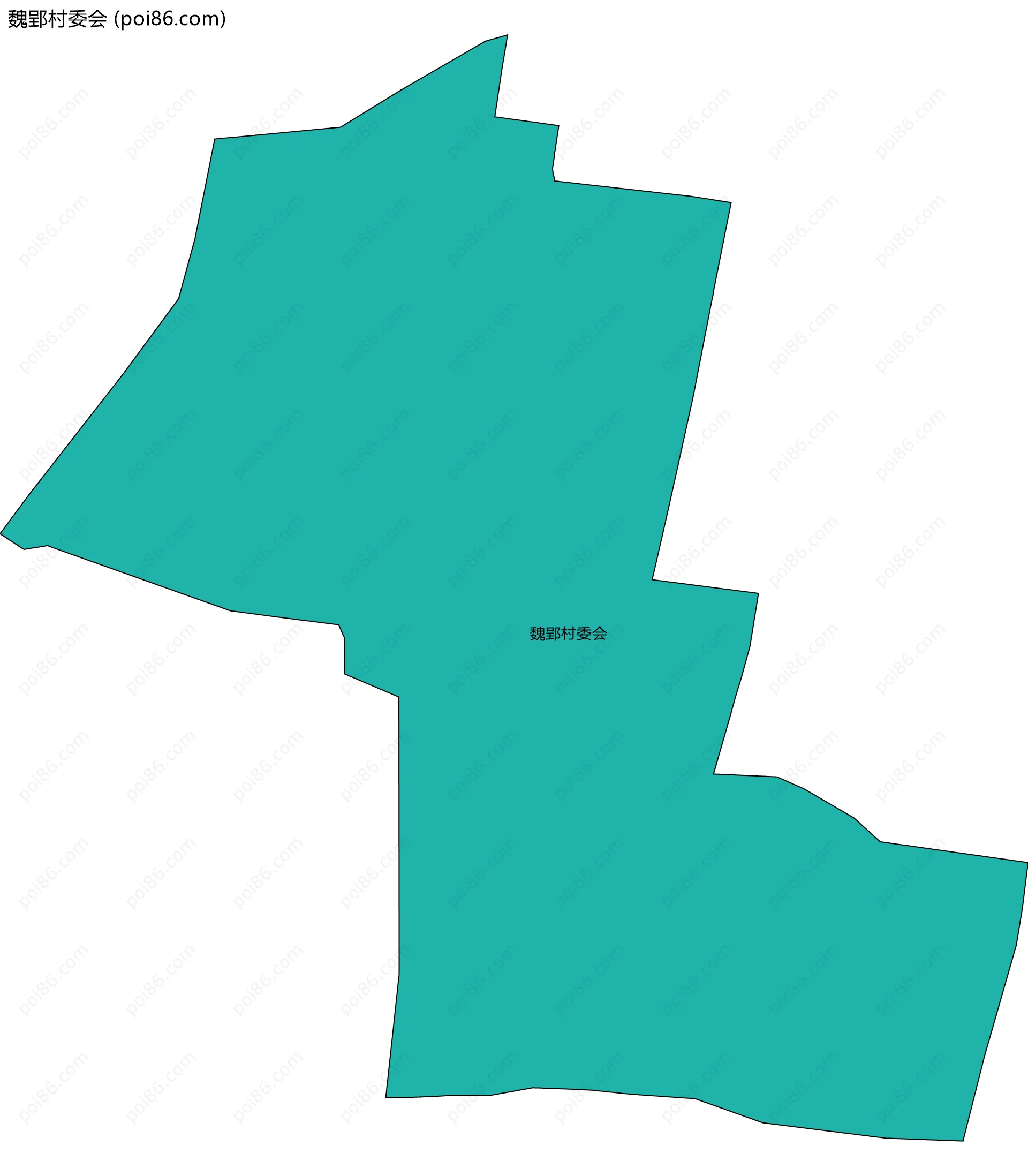 魏郢村委会边界地图