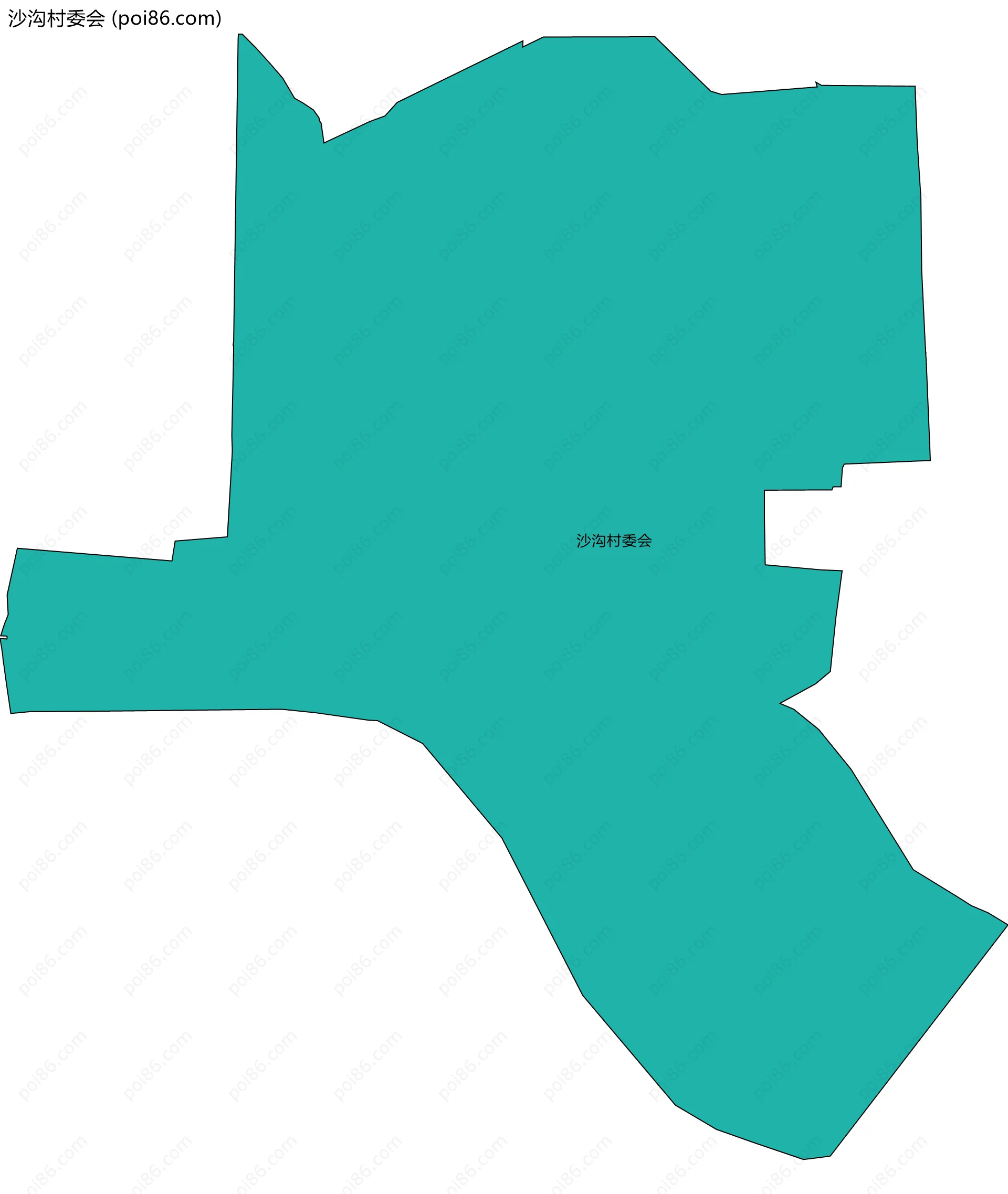 沙沟村委会边界地图