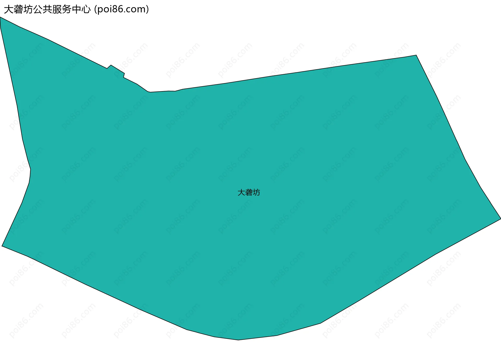 大砻坊公共服务中心边界地图(五级行政区划)