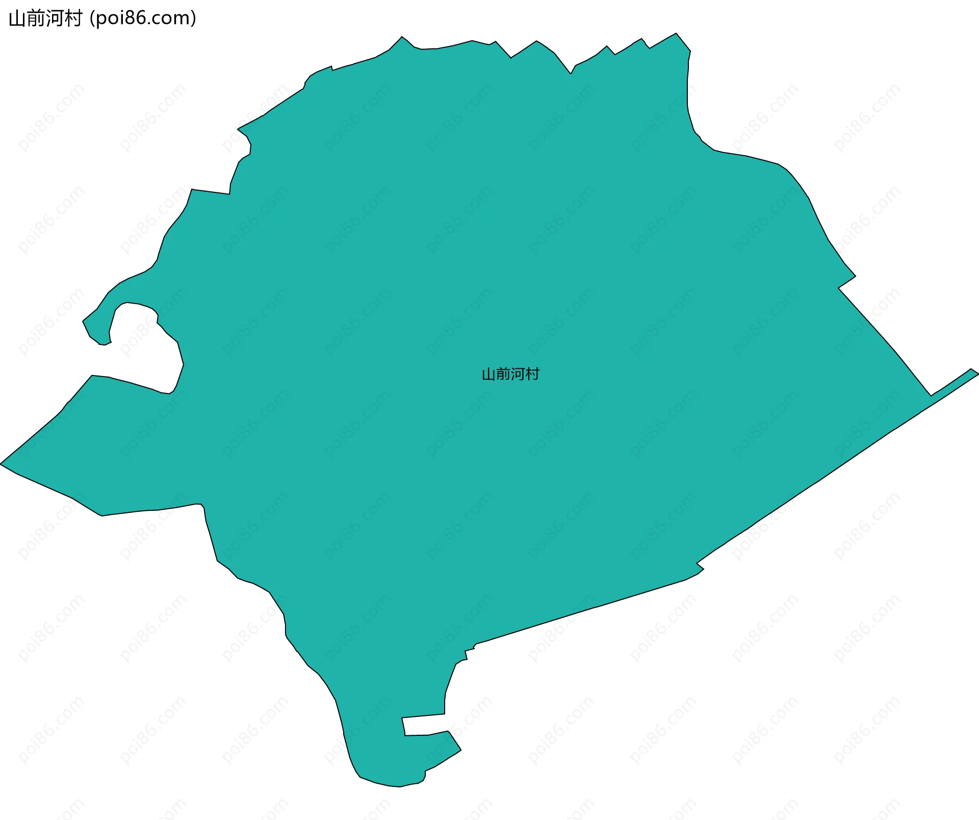 山前河村边界地图