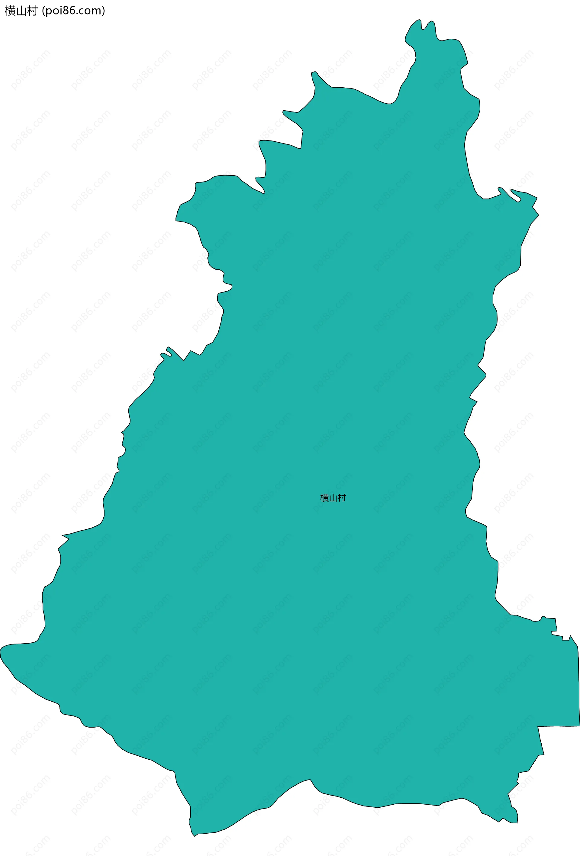 横山村边界地图