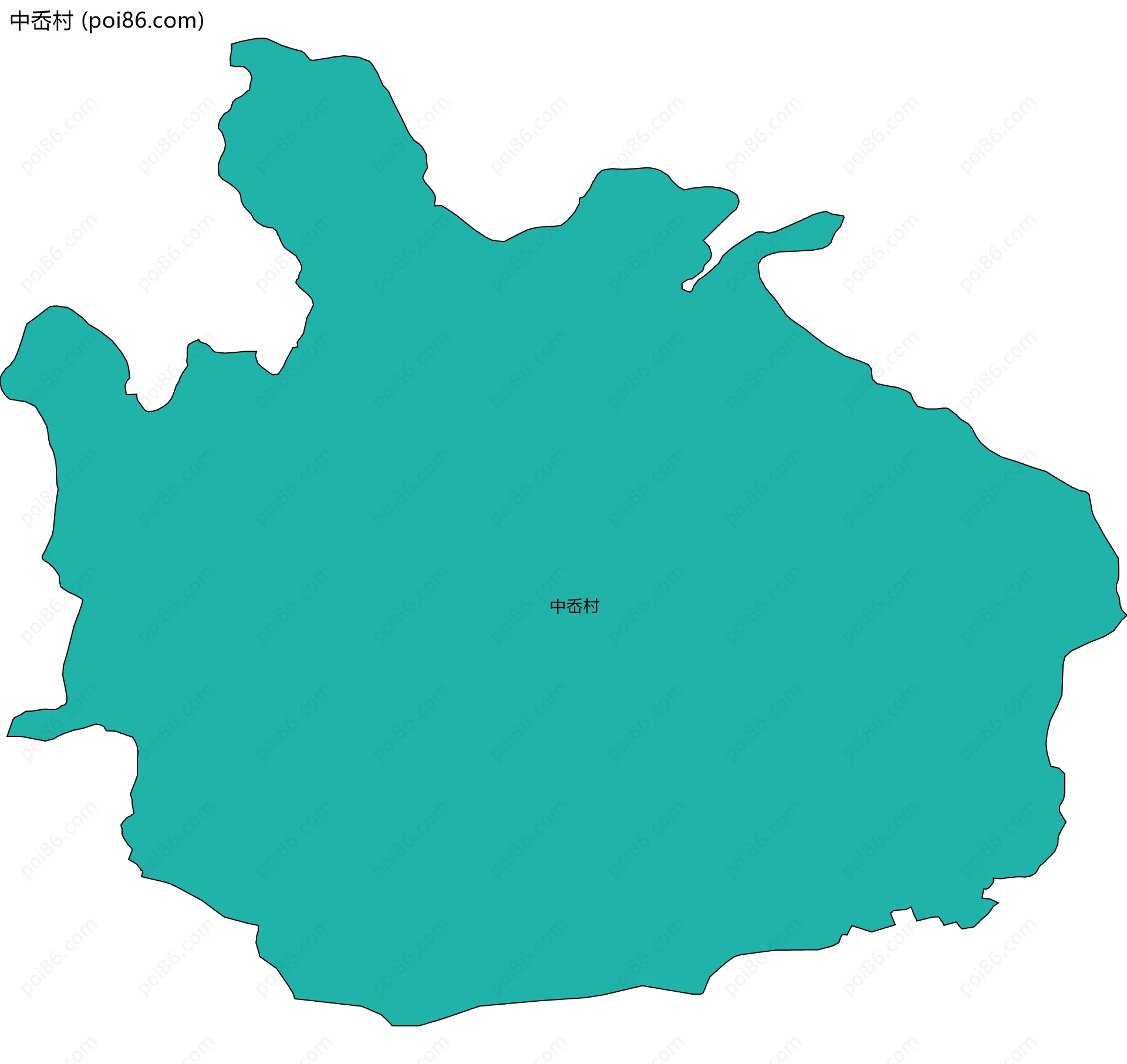 中岙村边界地图