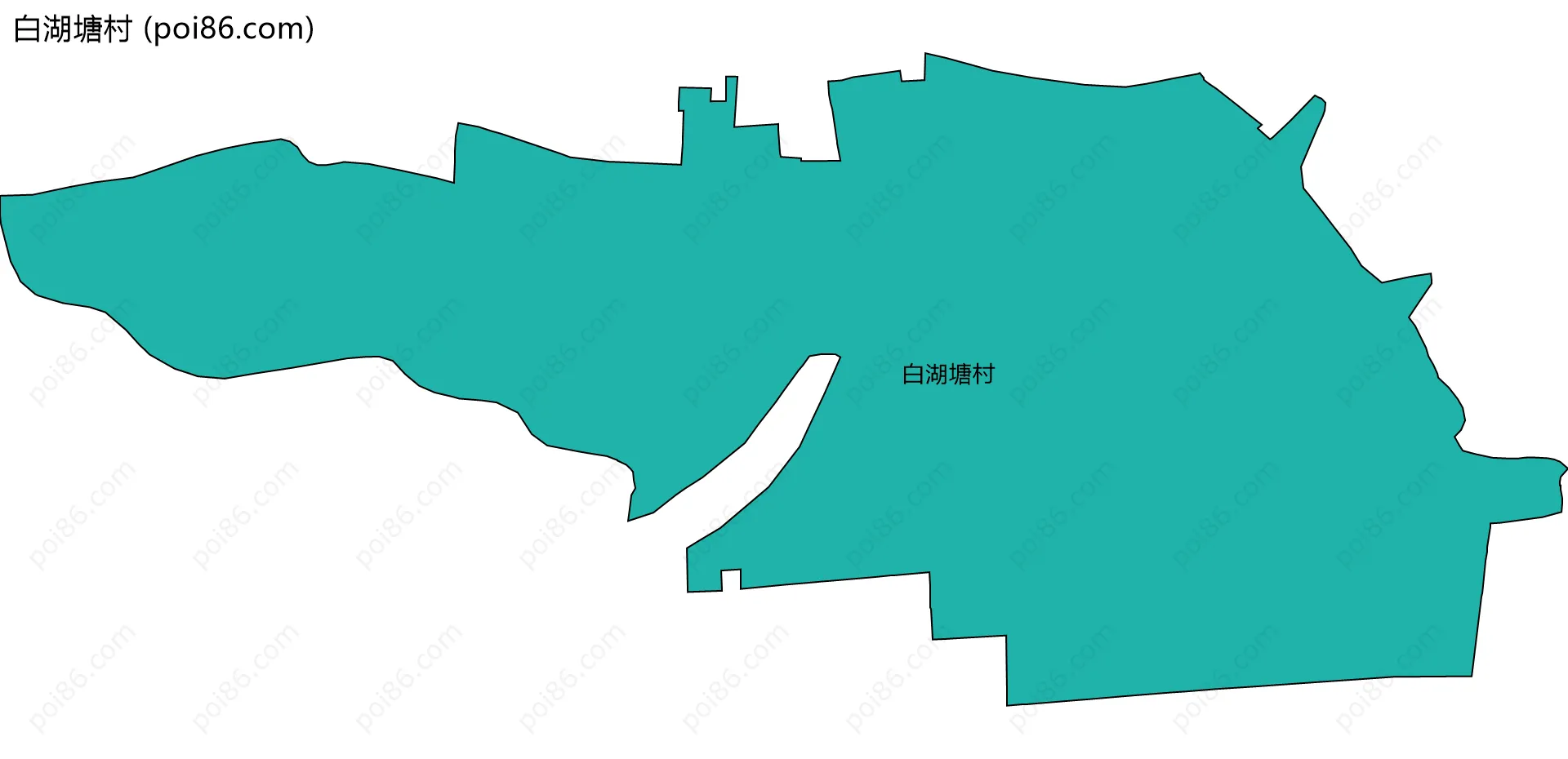 白湖塘村边界地图