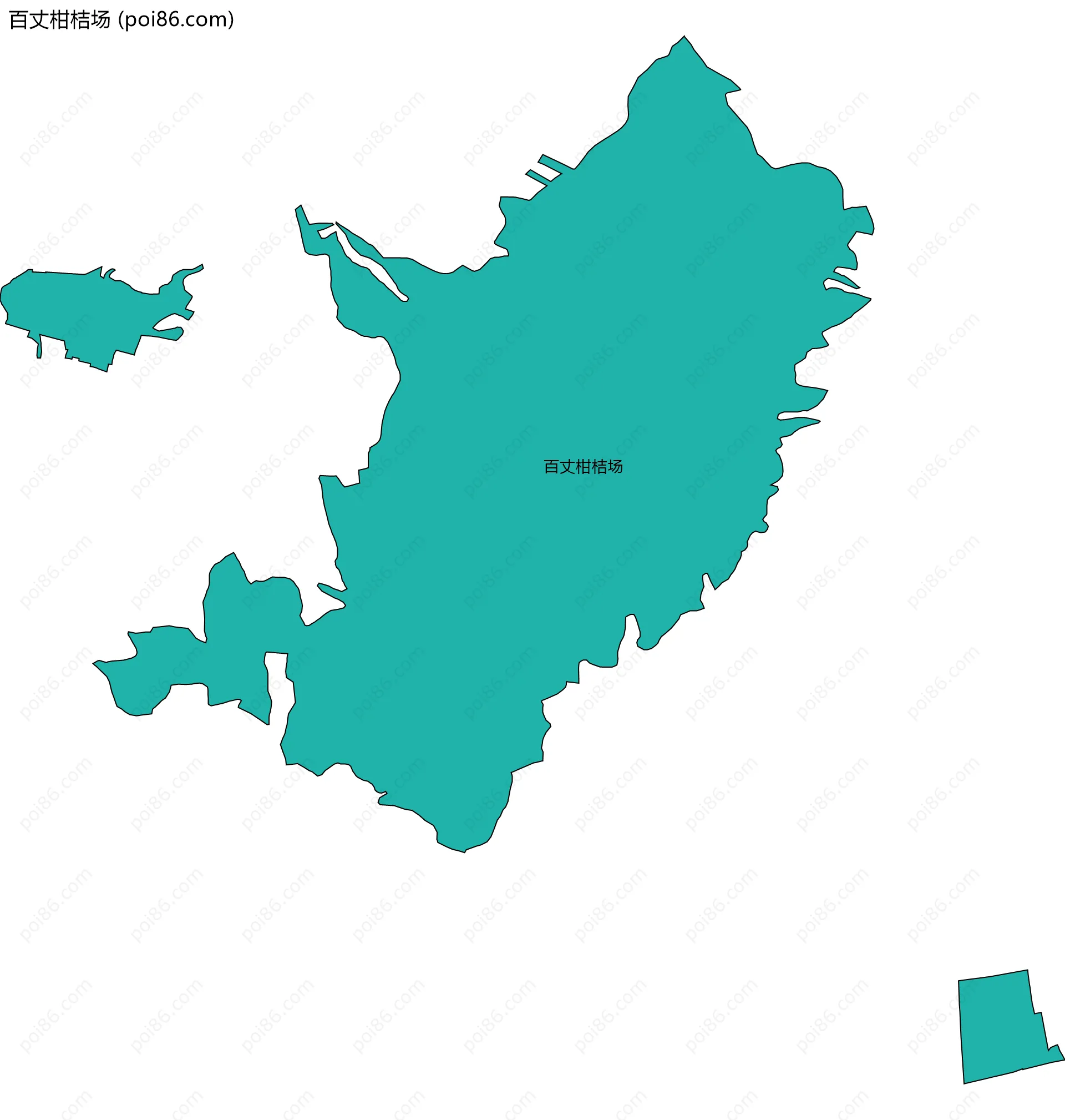 百丈柑桔场边界地图