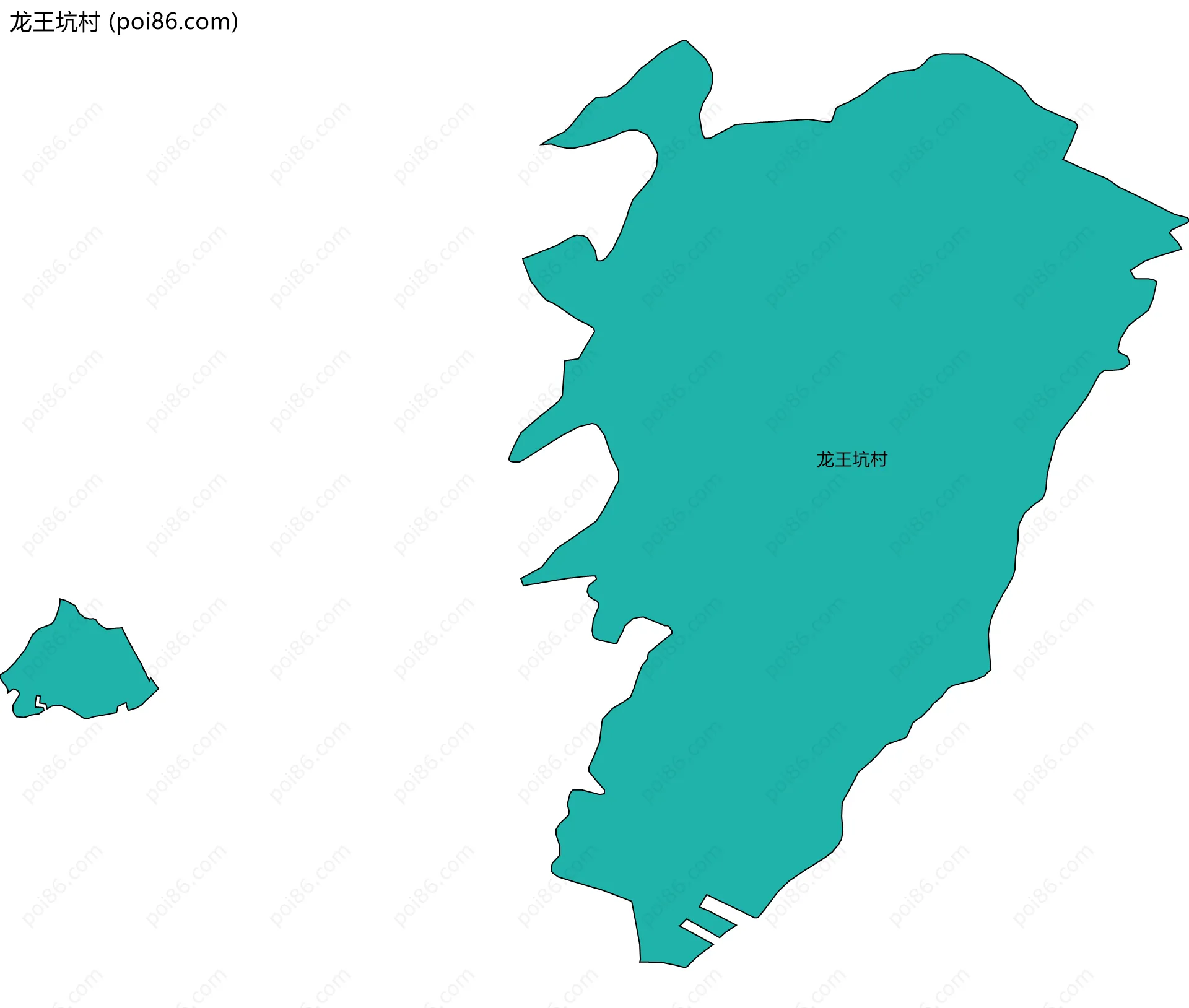 龙王坑村边界地图