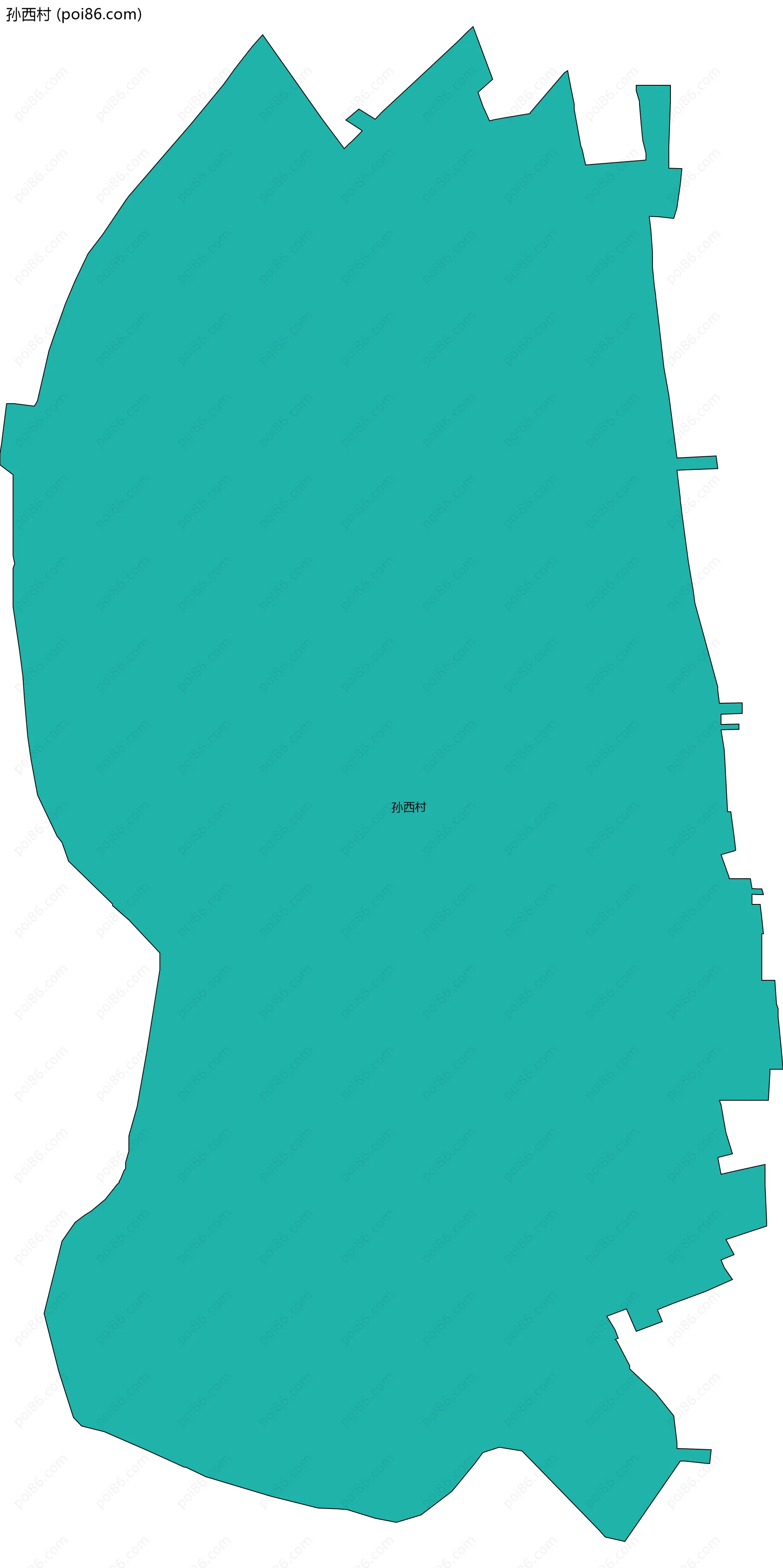 孙西村边界地图
