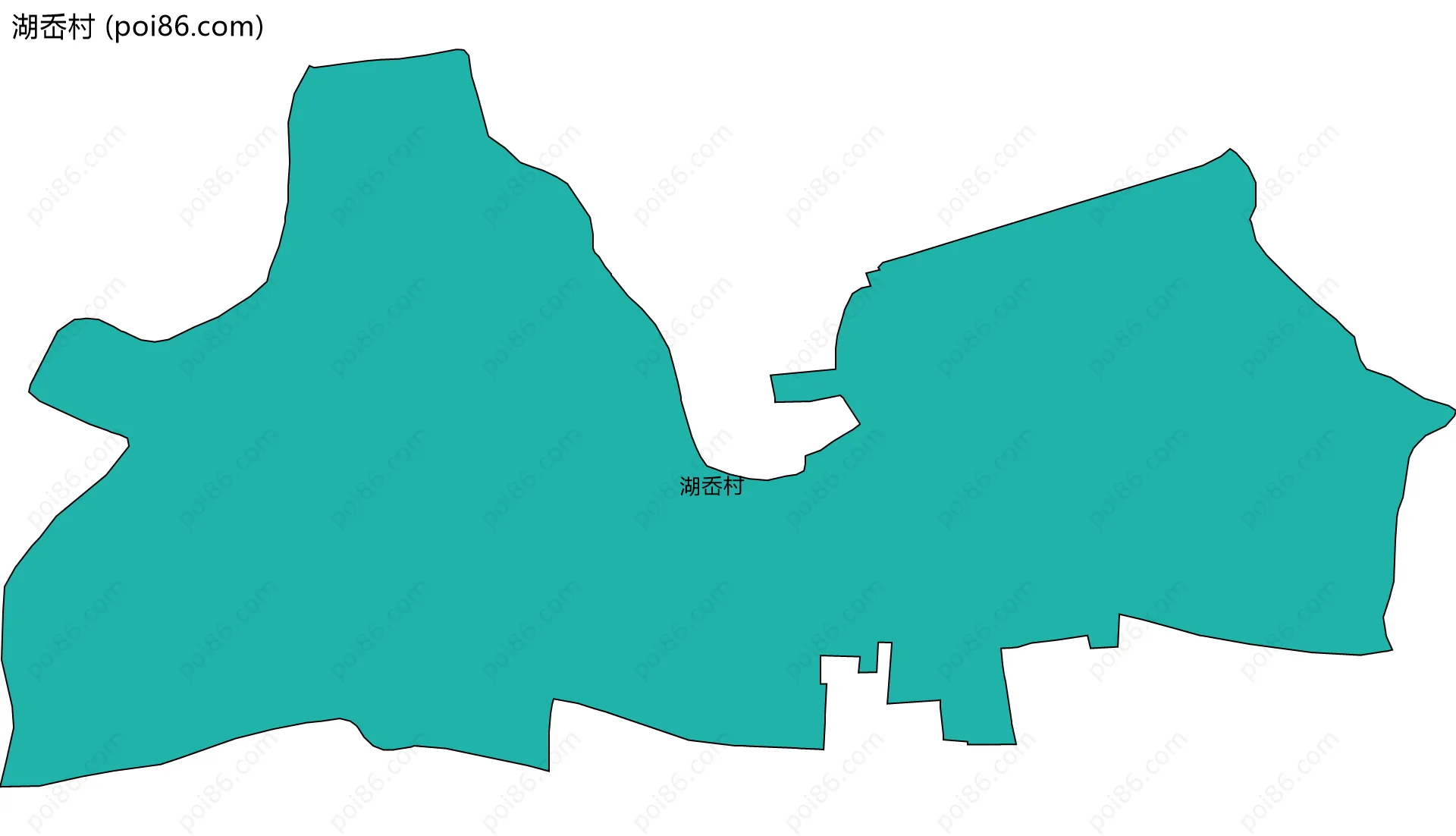 湖岙村边界地图