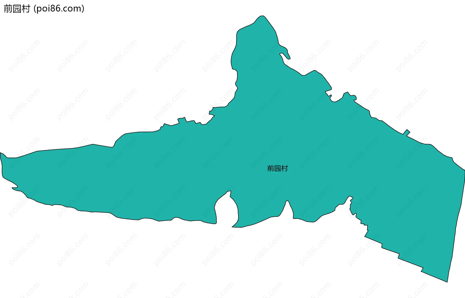 前园村边界地图