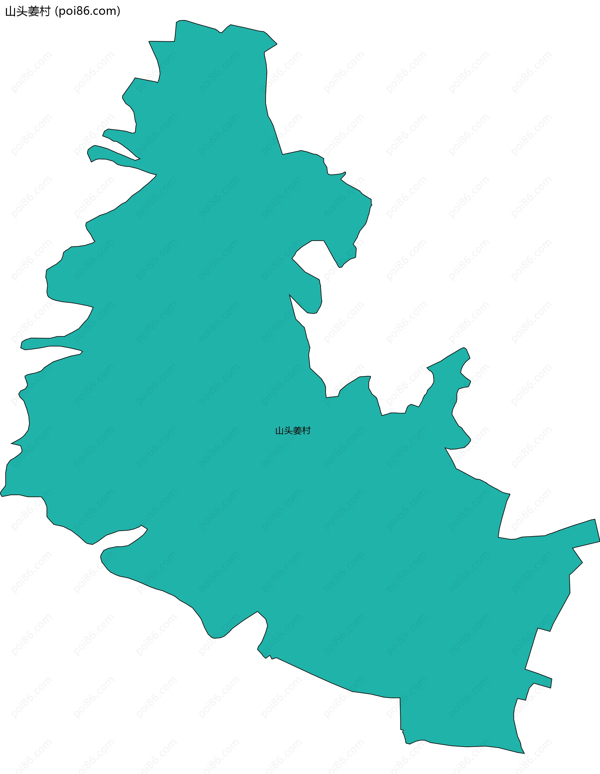 山头姜村边界地图