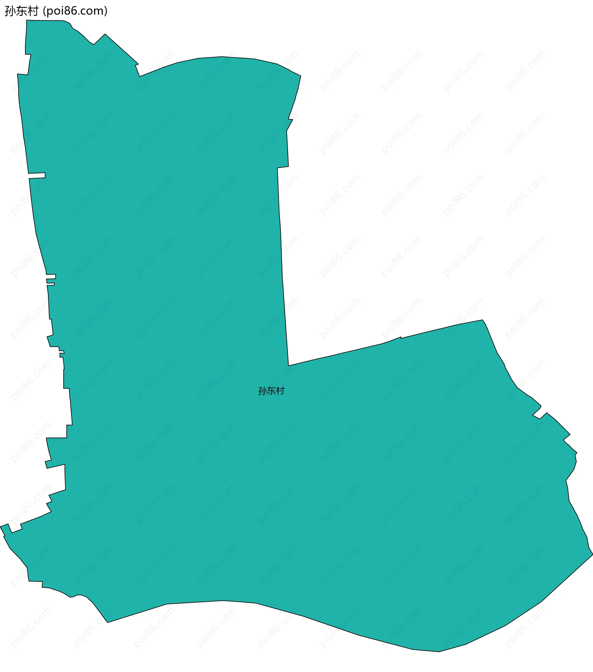 孙东村边界地图