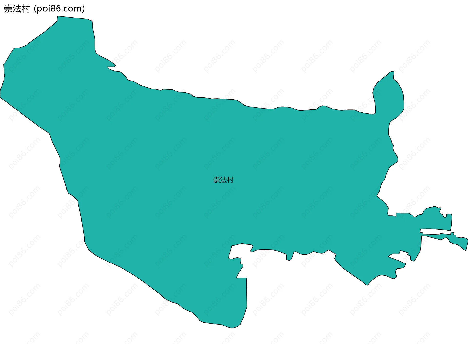 崇法村边界地图