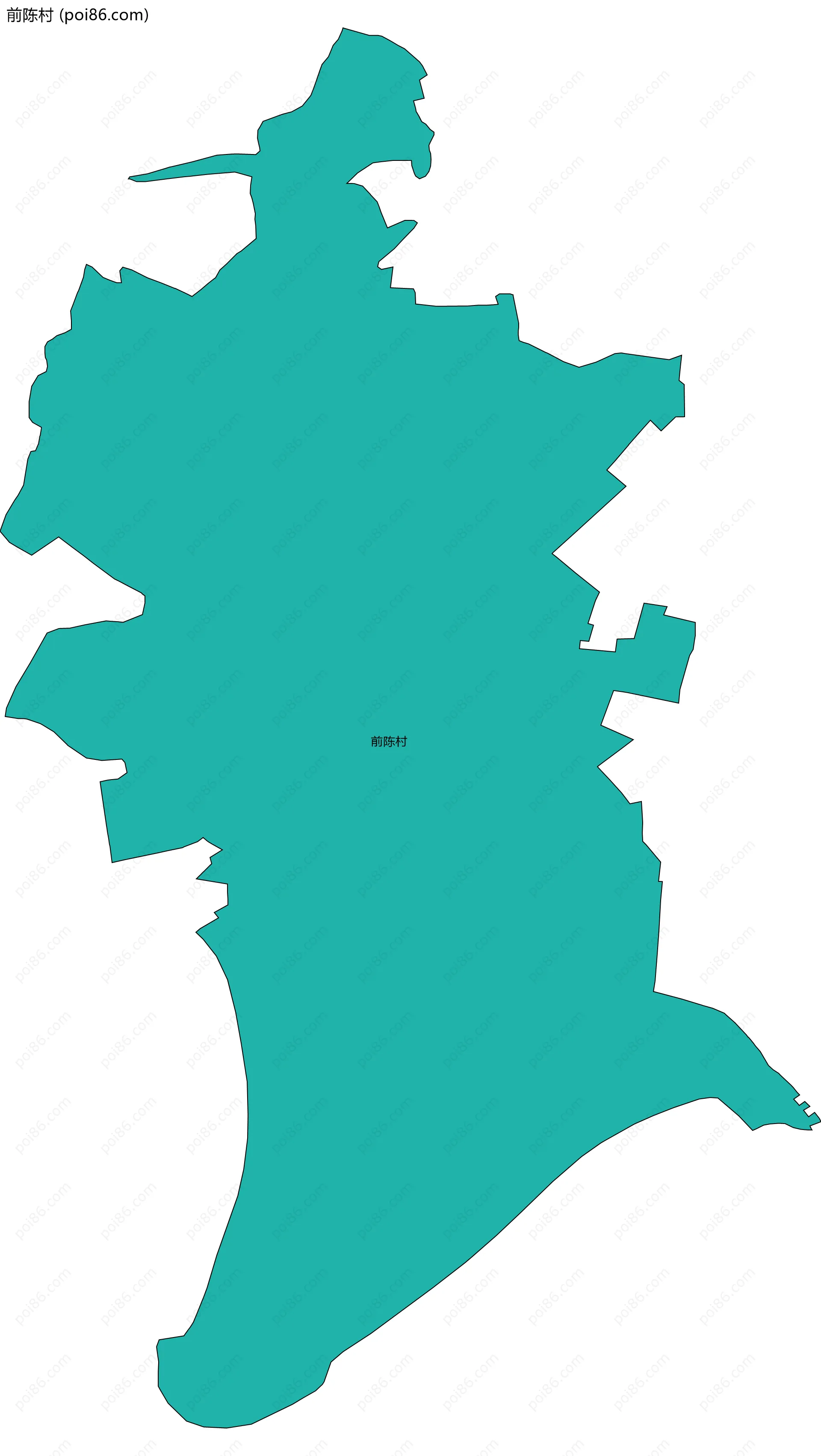 前陈村边界地图