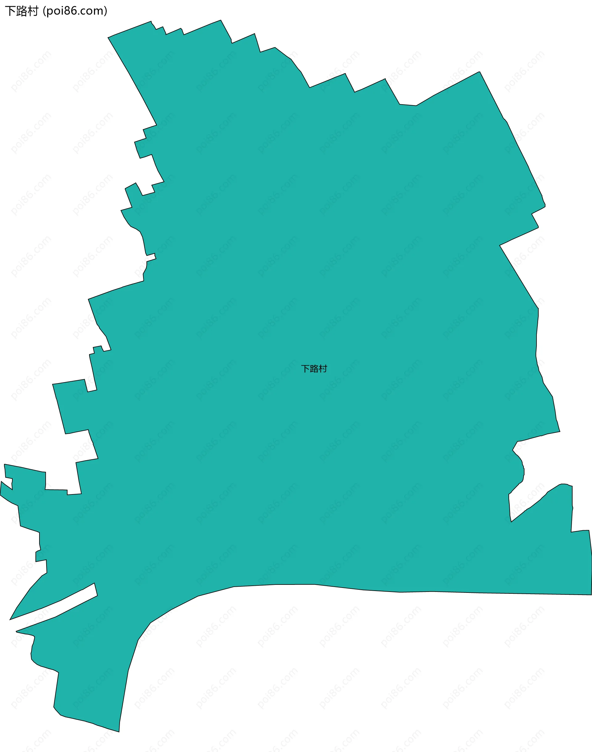 下路村边界地图