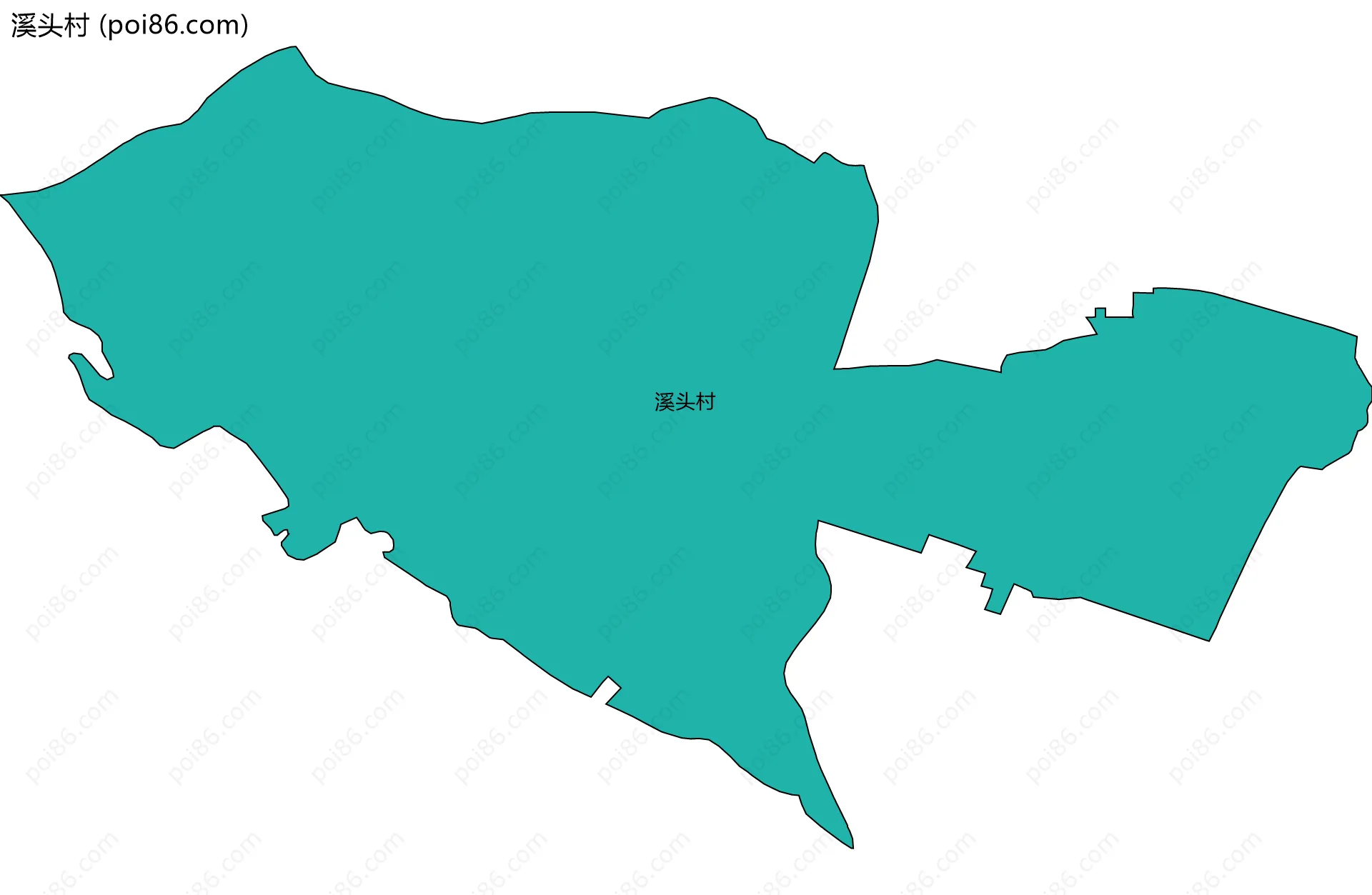 溪头村边界地图