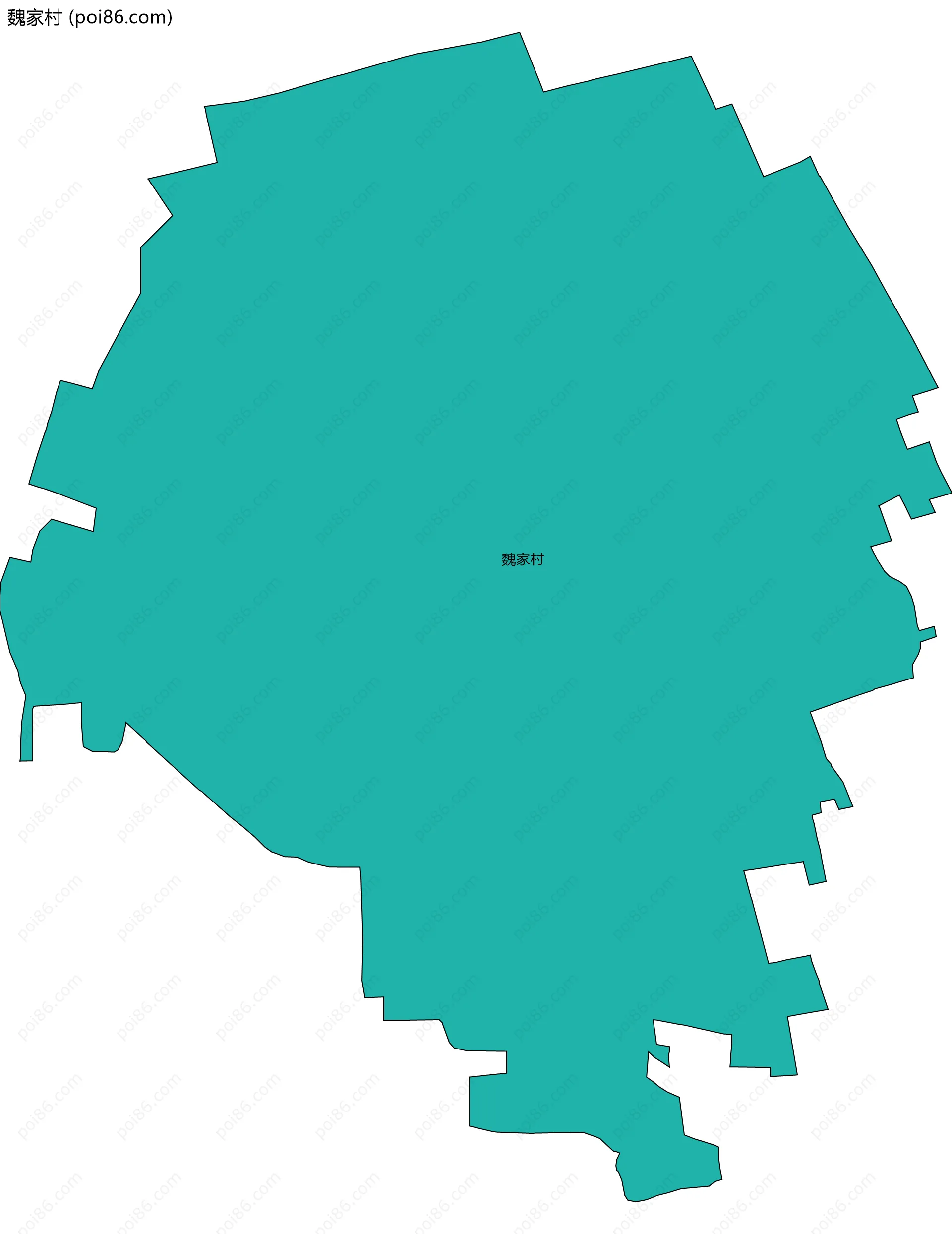 魏家村边界地图