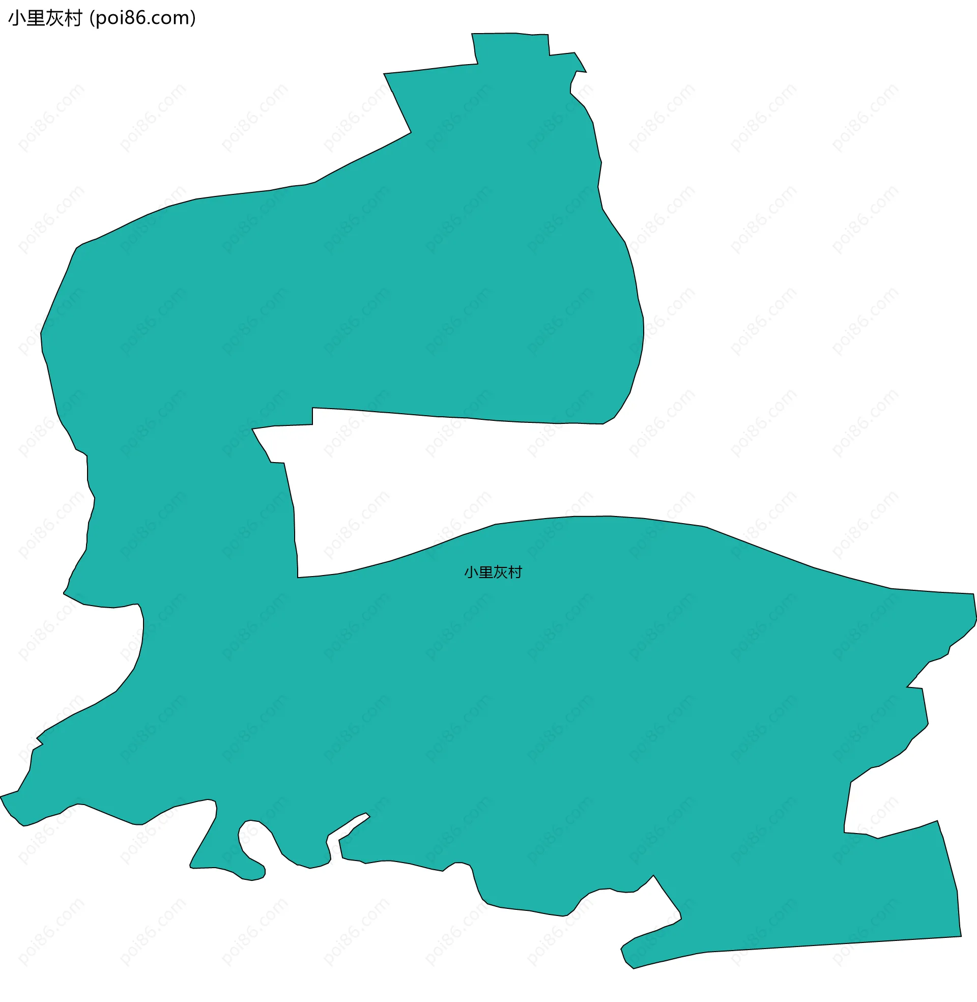 小里灰村边界地图