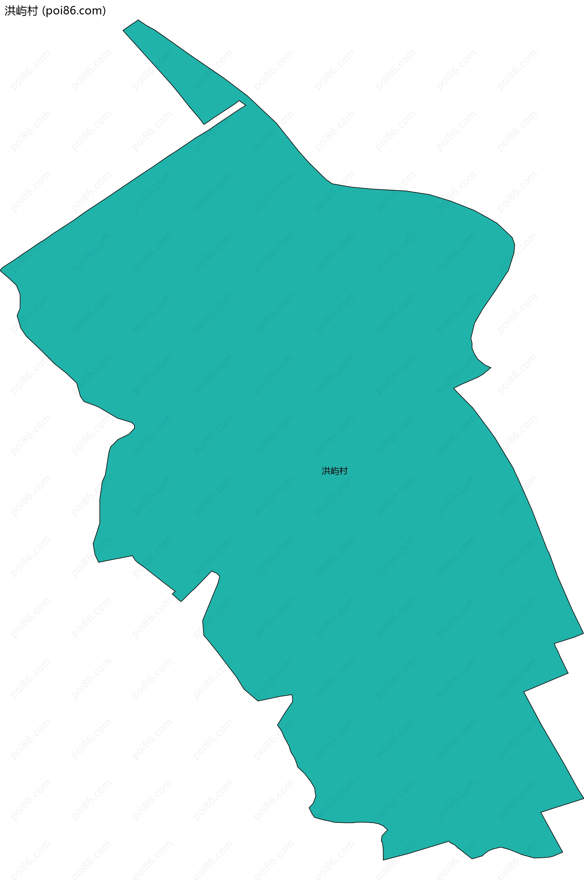 洪屿村边界地图
